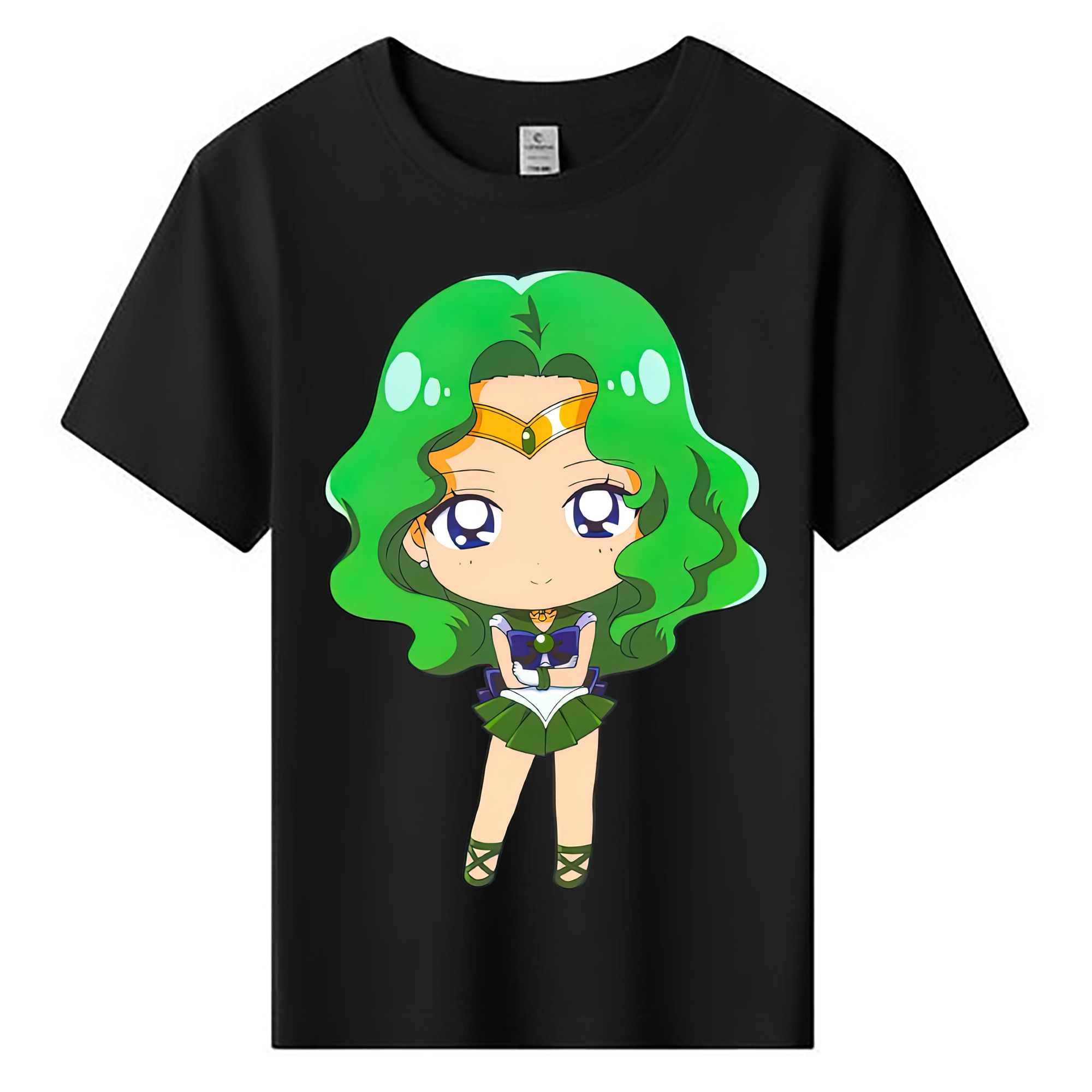 （画像用） 美少女戦士セーラームーン 海王 みちる（かいおう みちる） Sailor Moon Kaiou Michiru 綿100％キッズTシャツ（フロントプリント）