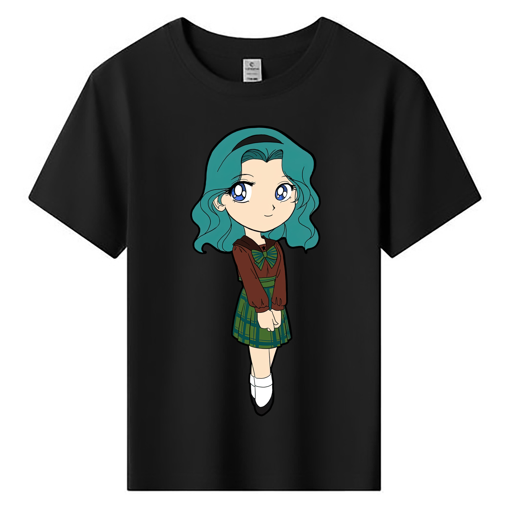 （画像用） 美少女戦士セーラームーン 海王 みちる（かいおう みちる） Sailor Moon Kaiou Michiru 綿100％キッズTシャツ（フロントプリント）