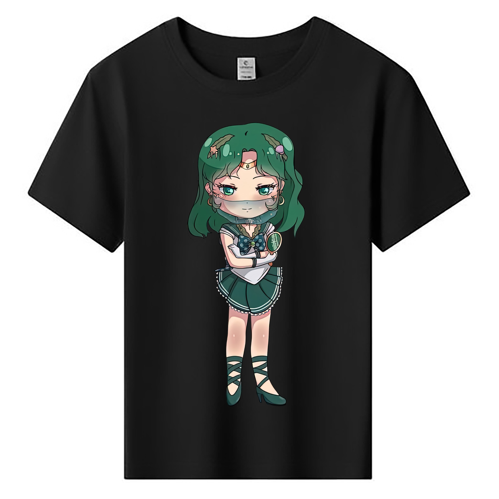 （画像用） 美少女戦士セーラームーン 海王 みちる（かいおう みちる） Sailor Moon Kaiou Michiru 綿100％キッズTシャツ（フロントプリント）