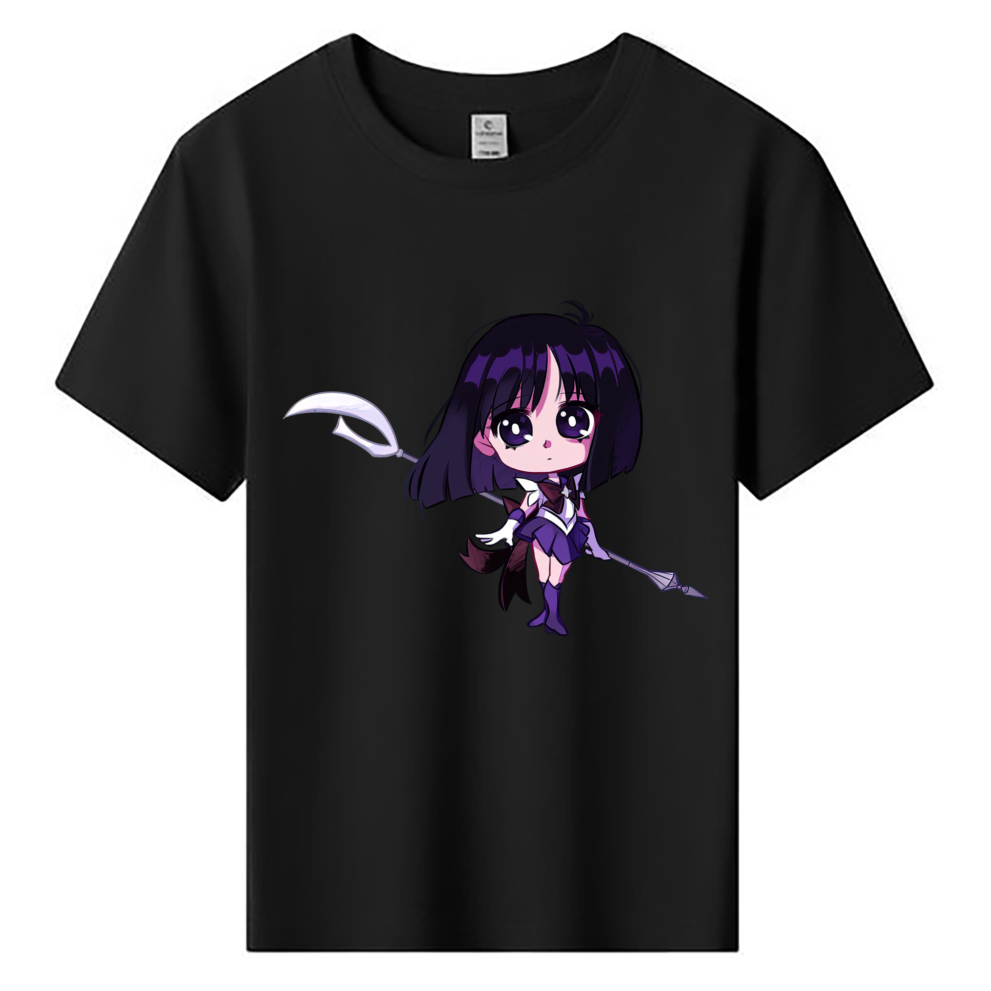 （画像用） 美少女戦士セーラームーン 土萠ほたる Sailor Moon Tomoe Hotaru （セーラーサターン；Sailor Saturn） 綿100％キッズTシャツ（フロントプリント）