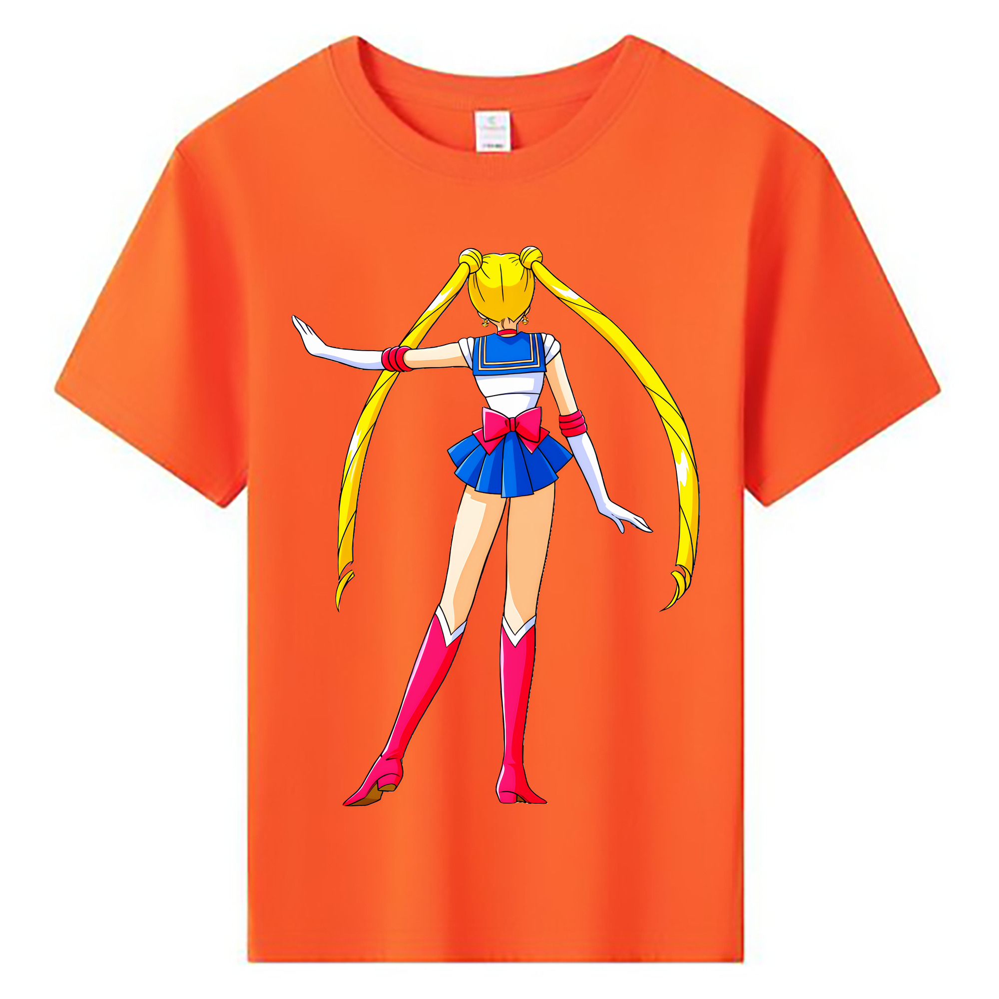 （画像用） 美少女戦士セーラームーン 月野 うさぎ つきの うさぎ Sailor Moon Tsukino Usagi 綿100％キッズTシャツ（フロントプリント）