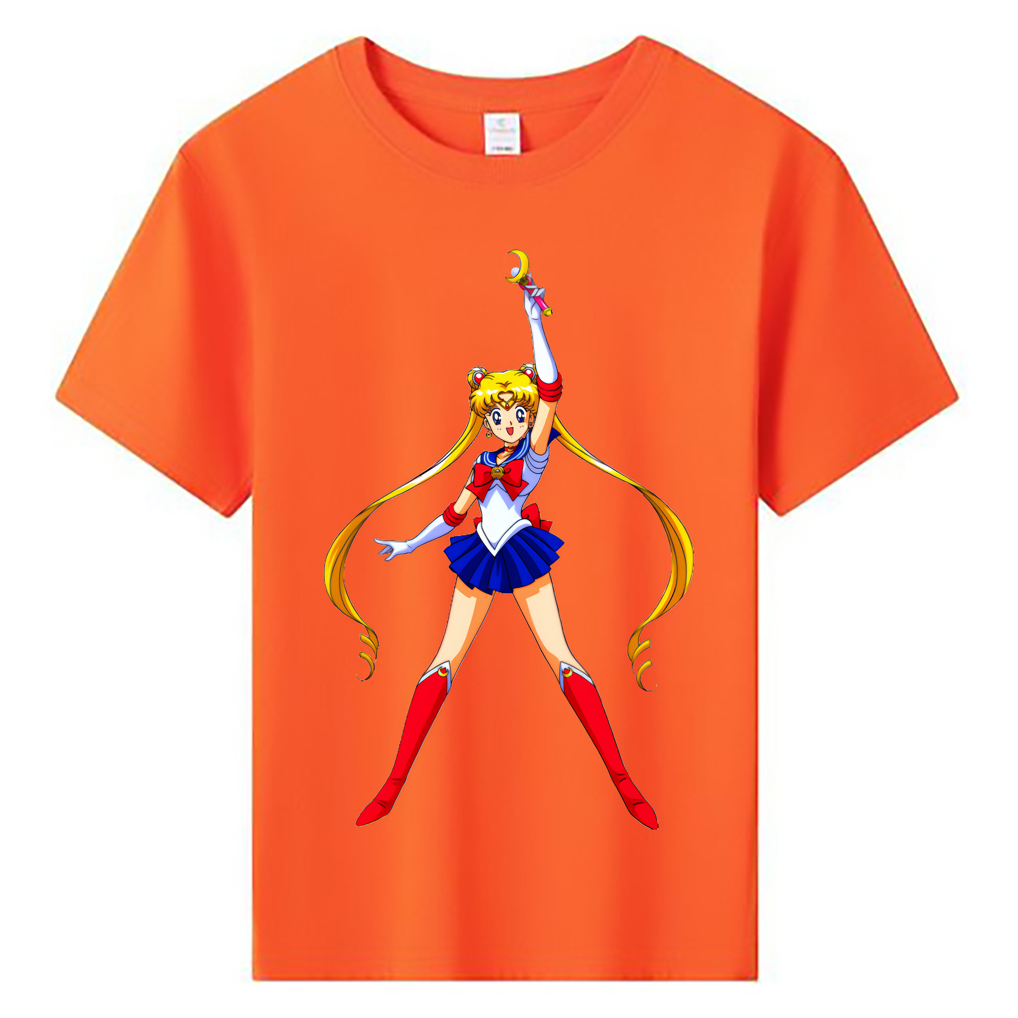 （画像用） 美少女戦士セーラームーン 月野 うさぎ つきの うさぎ Sailor Moon Tsukino Usagi 綿100％キッズTシャツ（フロントプリント）