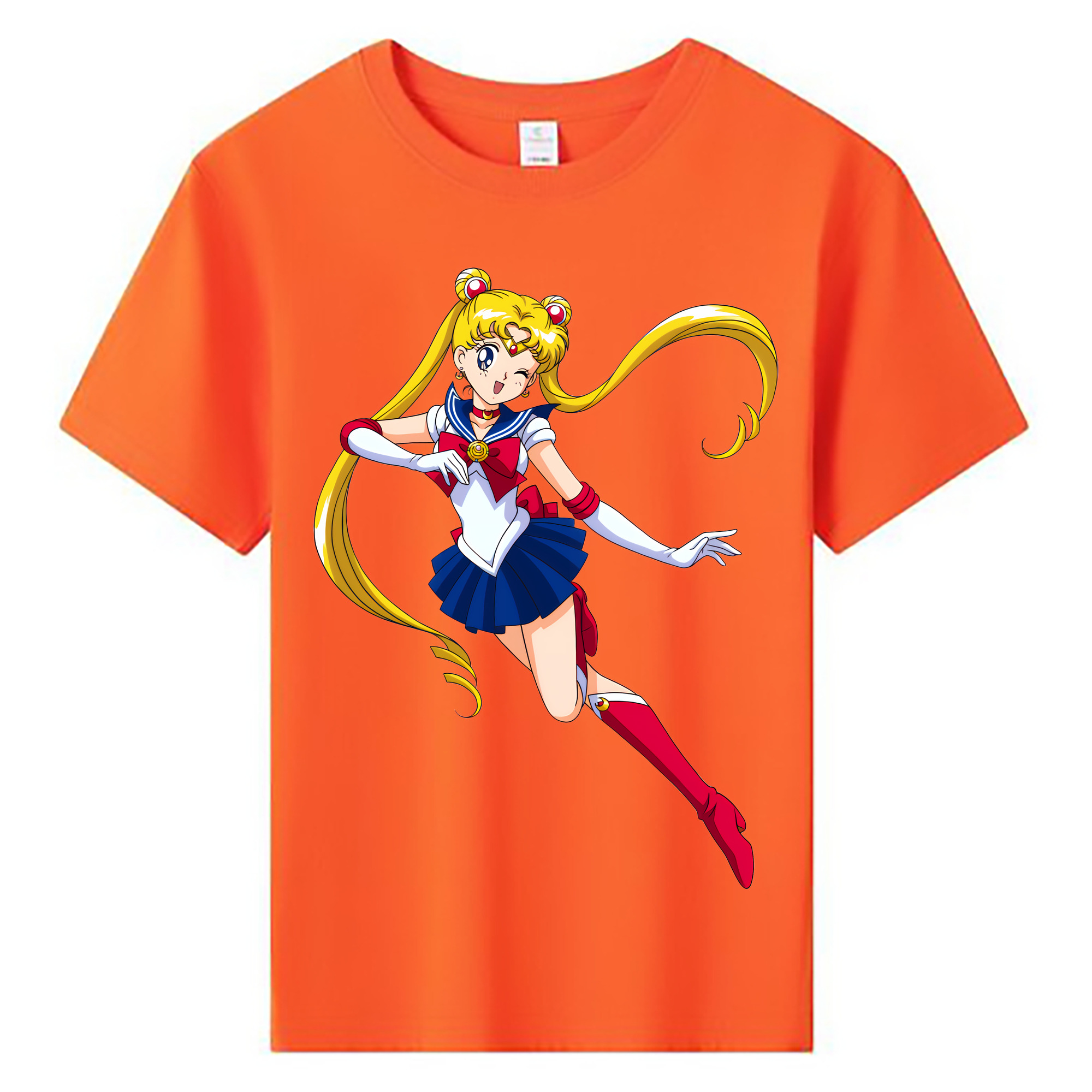 （画像用） 美少女戦士セーラームーン 月野 うさぎ つきの うさぎ Sailor Moon Tsukino Usagi 綿100％キッズTシャツ（フロントプリント）