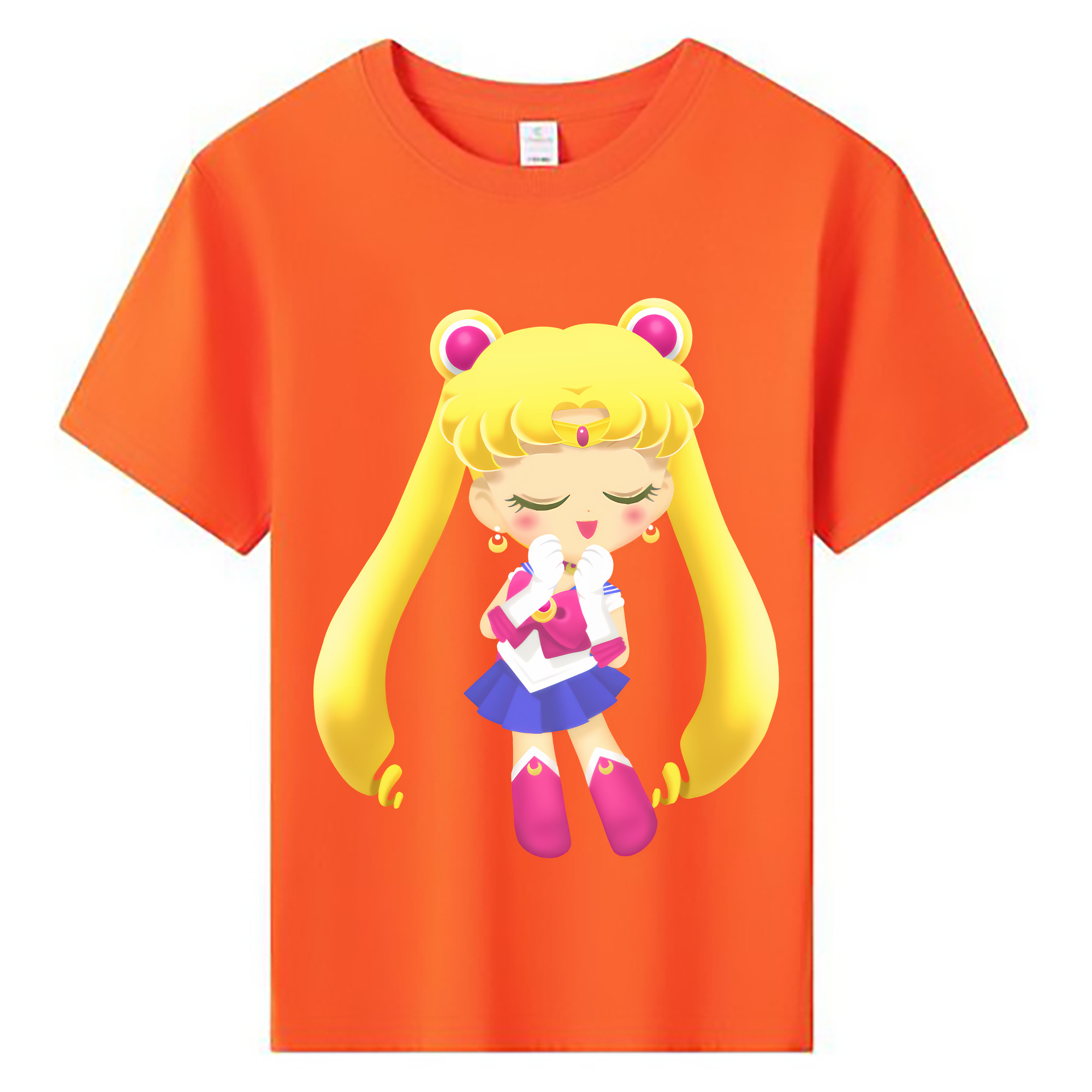 （画像用） 美少女戦士セーラームーン 月野 うさぎ つきの うさぎ Sailor Moon Tsukino Usagi 綿100％キッズTシャツ（フロントプリント）