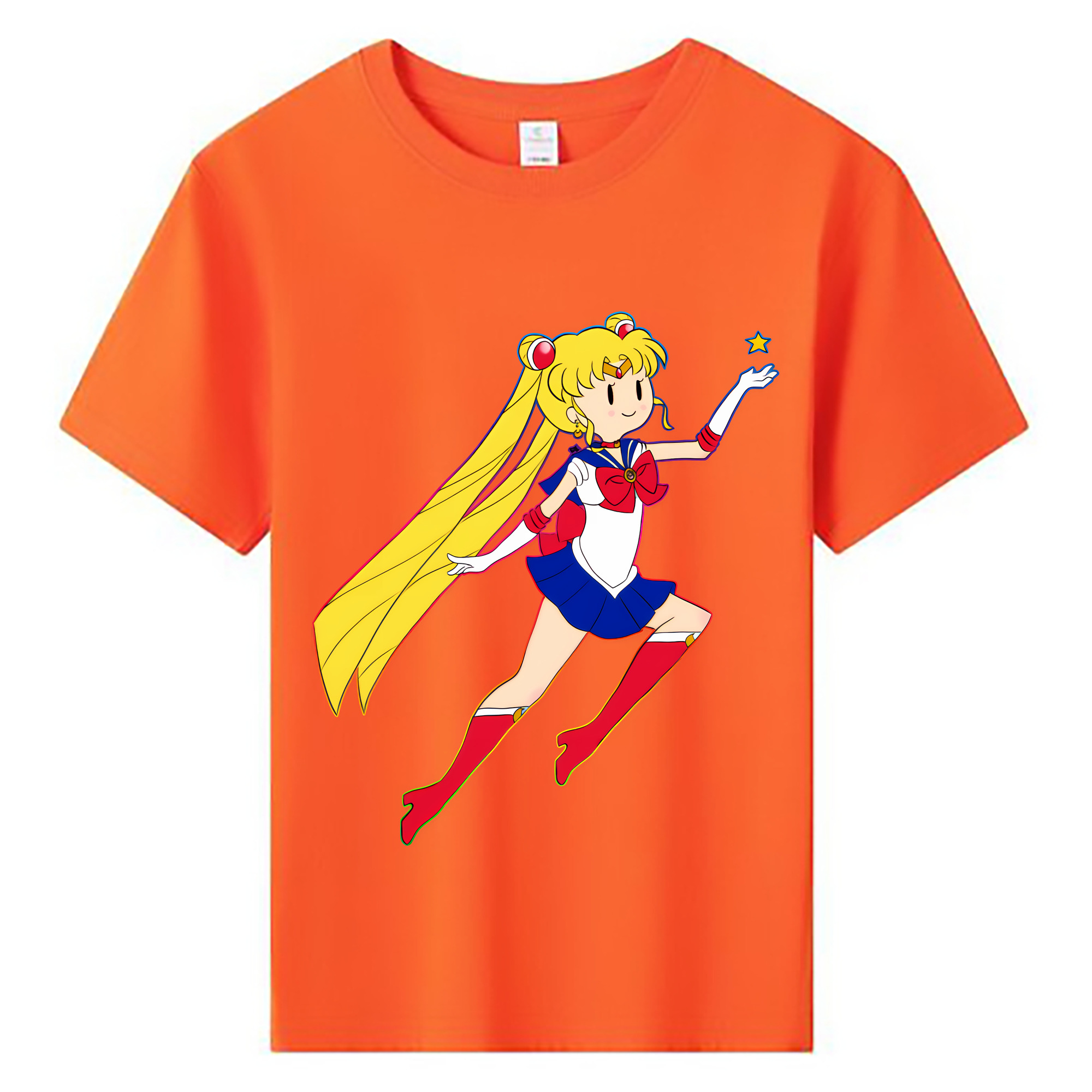 （画像用） 美少女戦士セーラームーン 月野 うさぎ つきの うさぎ Sailor Moon Tsukino Usagi 綿100％キッズTシャツ（フロントプリント）