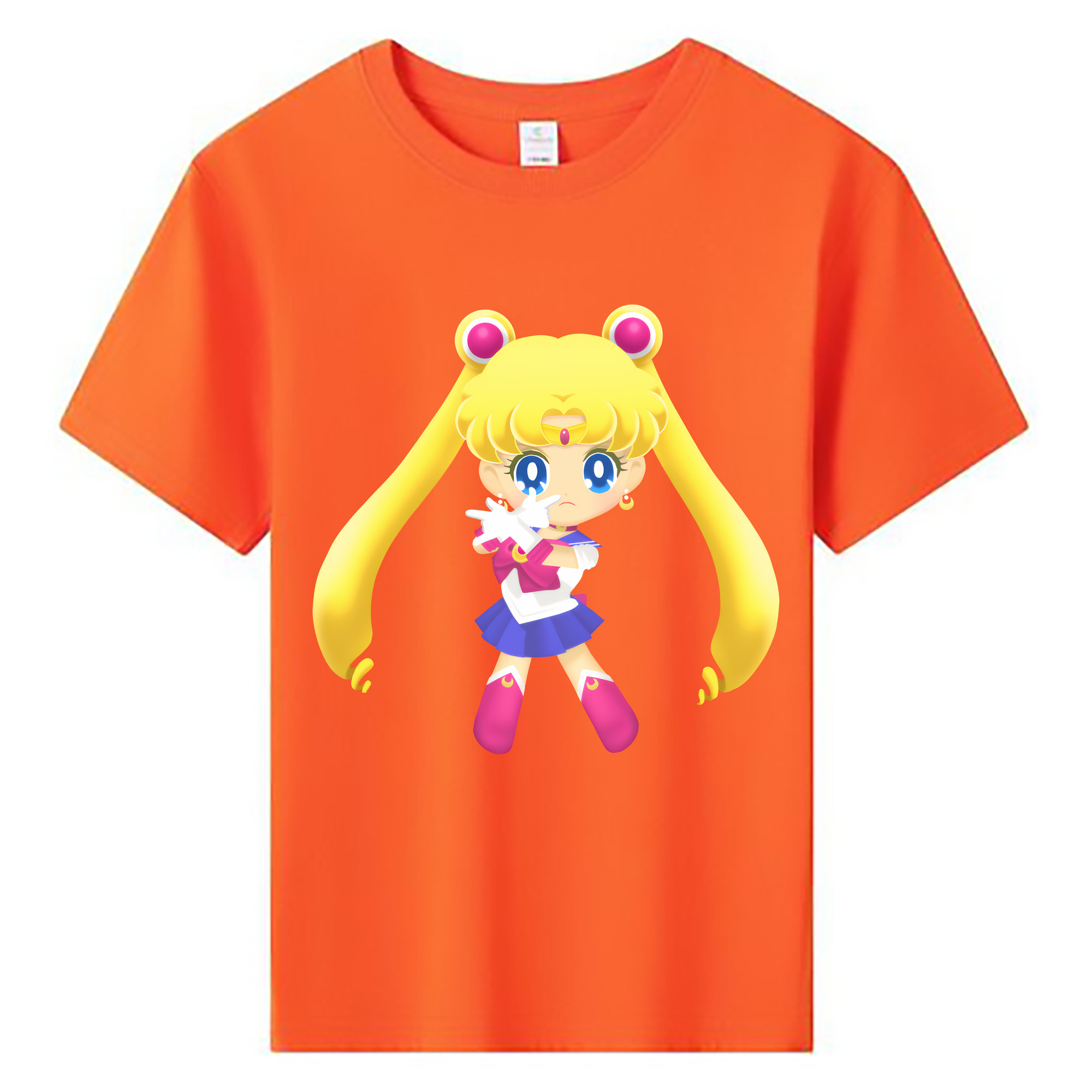 （画像用） 美少女戦士セーラームーン 月野 うさぎ つきの うさぎ Sailor Moon Tsukino Usagi 綿100％キッズTシャツ（フロントプリント）