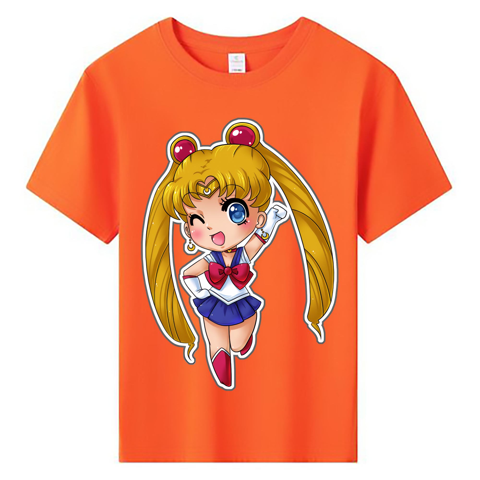 （画像用） 美少女戦士セーラームーン 月野 うさぎ つきの うさぎ Sailor Moon Tsukino Usagi 綿100％キッズTシャツ（フロントプリント）