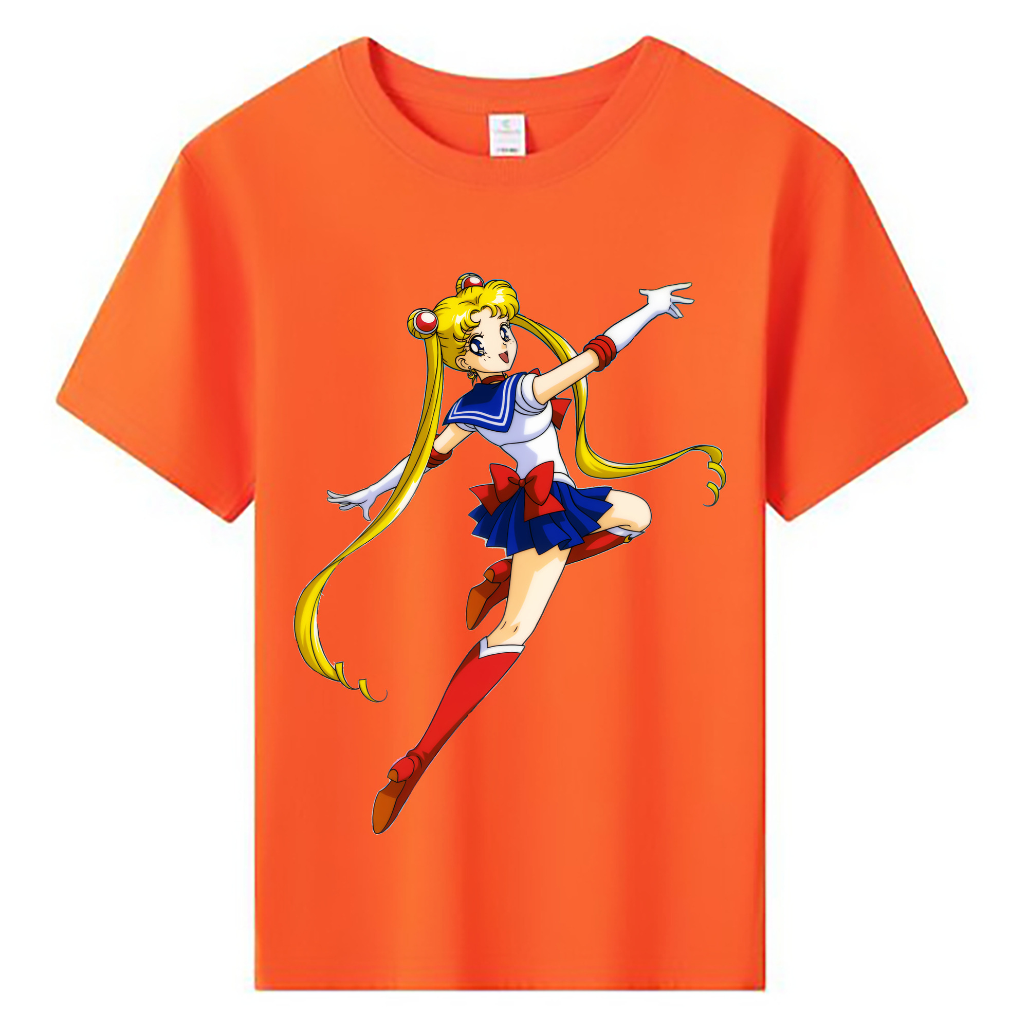 （画像用） 美少女戦士セーラームーン 月野 うさぎ つきの うさぎ Sailor Moon Tsukino Usagi 綿100％キッズTシャツ（フロントプリント）