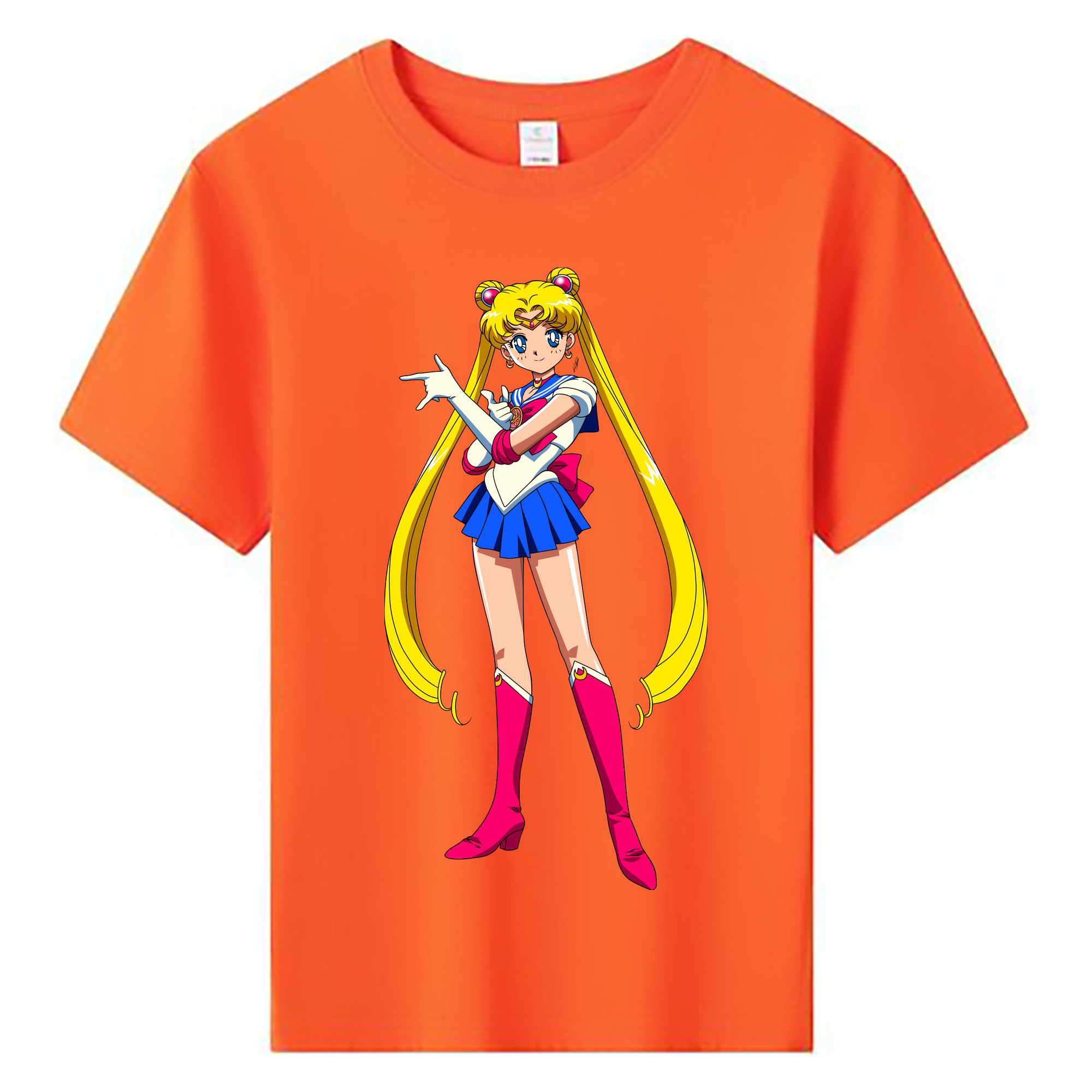 （画像用） 美少女戦士セーラームーン 月野 うさぎ つきの うさぎ Sailor Moon Tsukino Usagi 綿100％キッズTシャツ（フロントプリント）