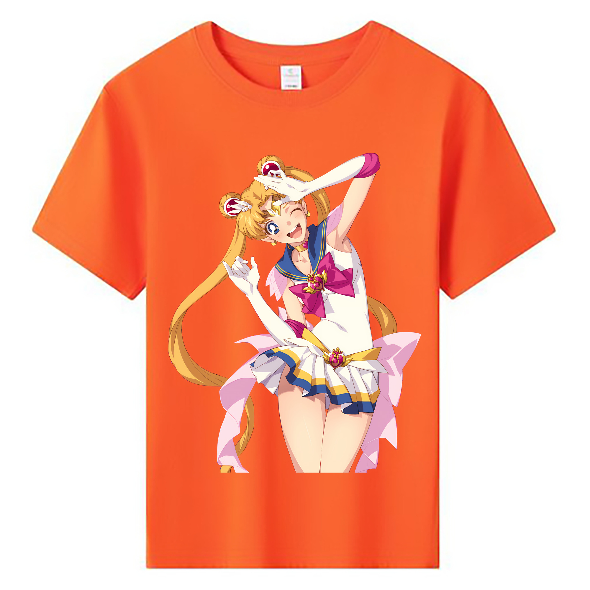 （画像用） 美少女戦士セーラームーン 月野 うさぎ つきの うさぎ Sailor Moon Tsukino Usagi 綿100％キッズTシャツ（フロントプリント）