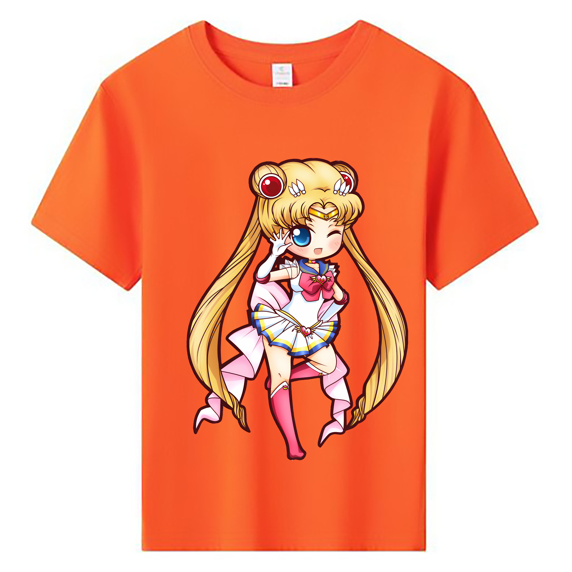（画像用） 美少女戦士セーラームーン 月野 うさぎ つきの うさぎ Sailor Moon Tsukino Usagi 綿100％キッズTシャツ（フロントプリント）