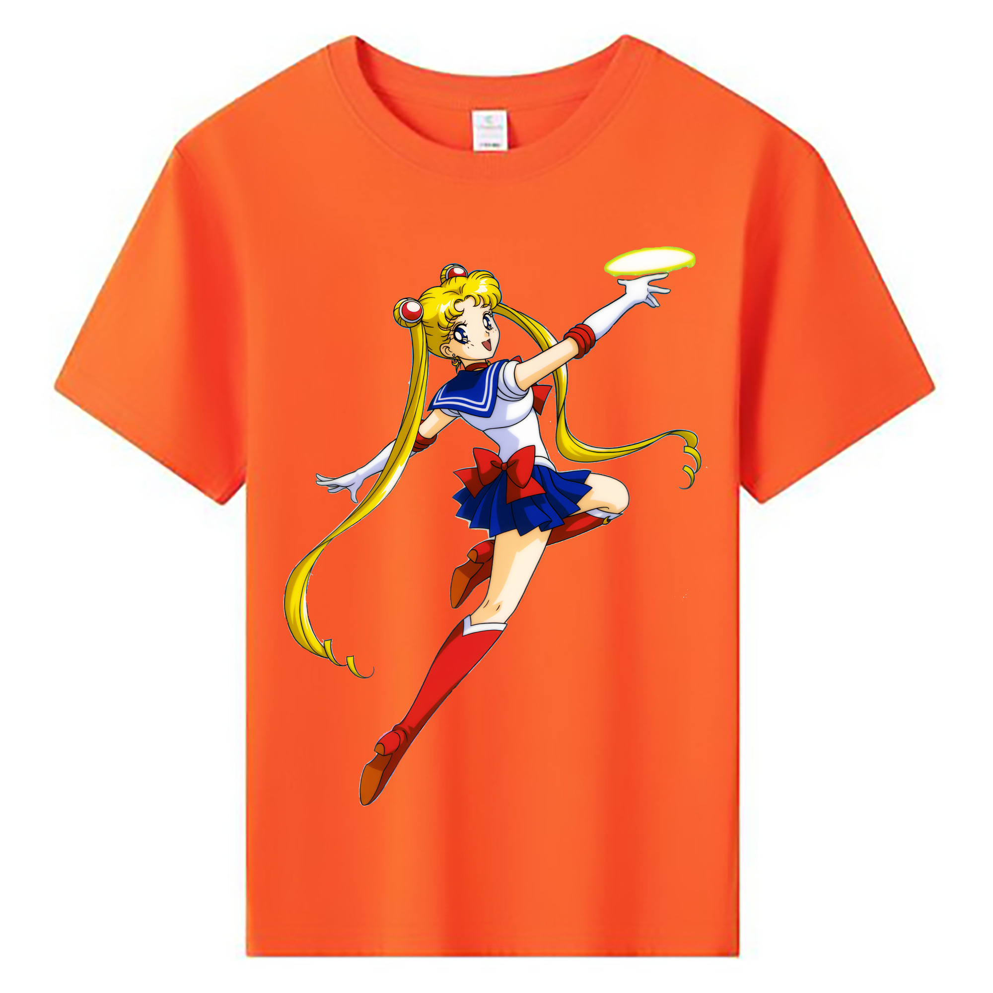 （画像用） 美少女戦士セーラームーン 月野 うさぎ つきの うさぎ Sailor Moon Tsukino Usagi 綿100％キッズTシャツ（フロントプリント）