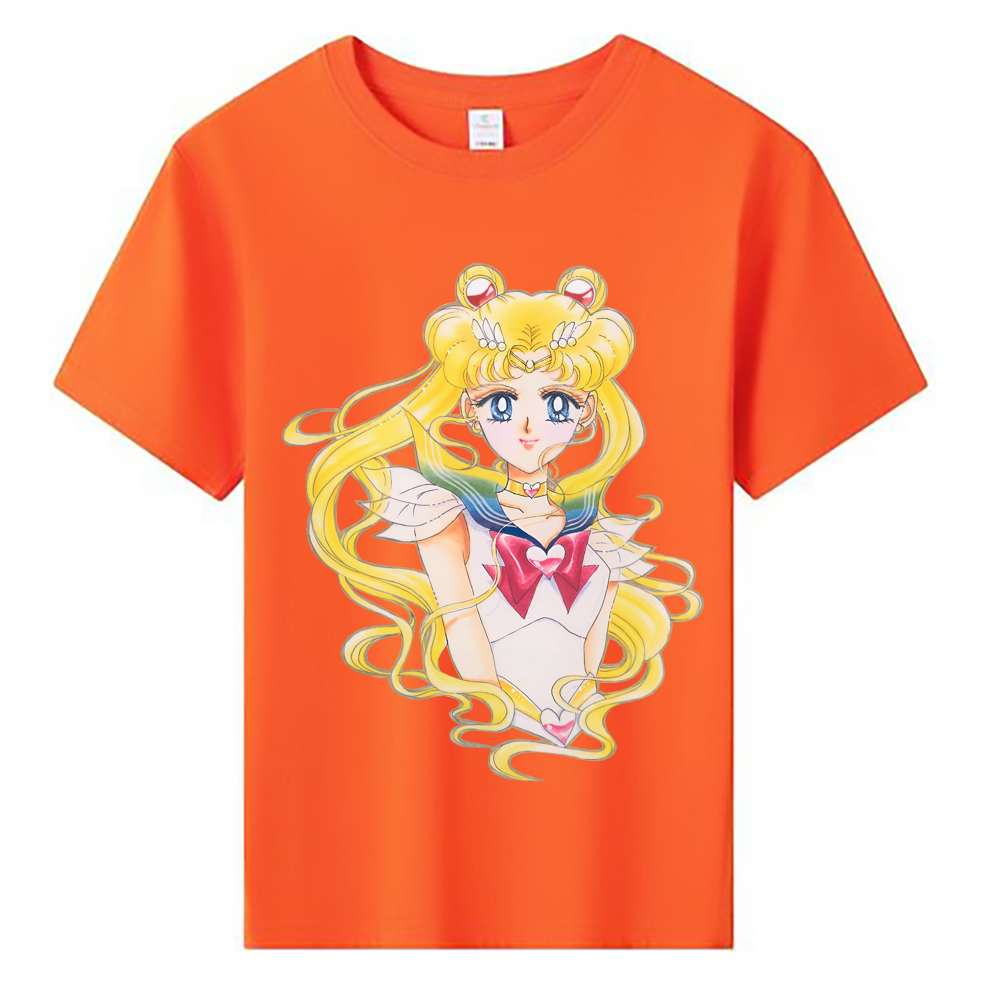 （画像用） 美少女戦士セーラームーン 月野 うさぎ つきの うさぎ Sailor Moon Tsukino Usagi 綿100％キッズTシャツ（フロントプリント）