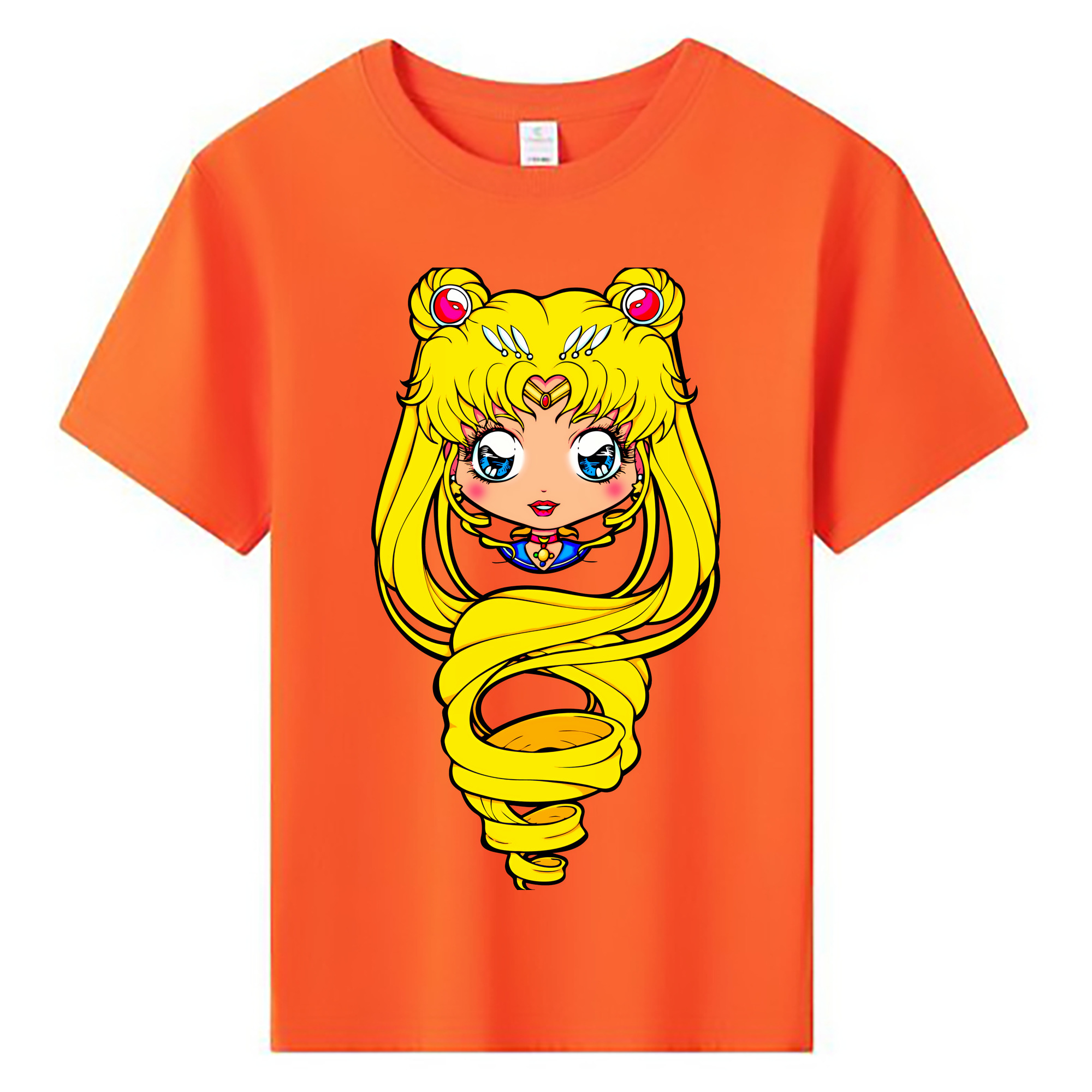 （画像用） 美少女戦士セーラームーン 月野 うさぎ つきの うさぎ Sailor Moon Tsukino Usagi 綿100％キッズTシャツ（フロントプリント）