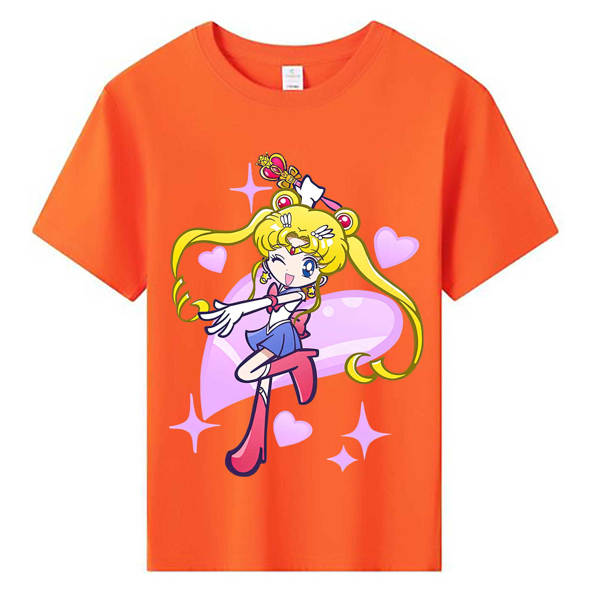 （画像用） 美少女戦士セーラームーン 月野 うさぎ つきの うさぎ Sailor Moon Tsukino Usagi 綿100％キッズTシャツ（フロントプリント）