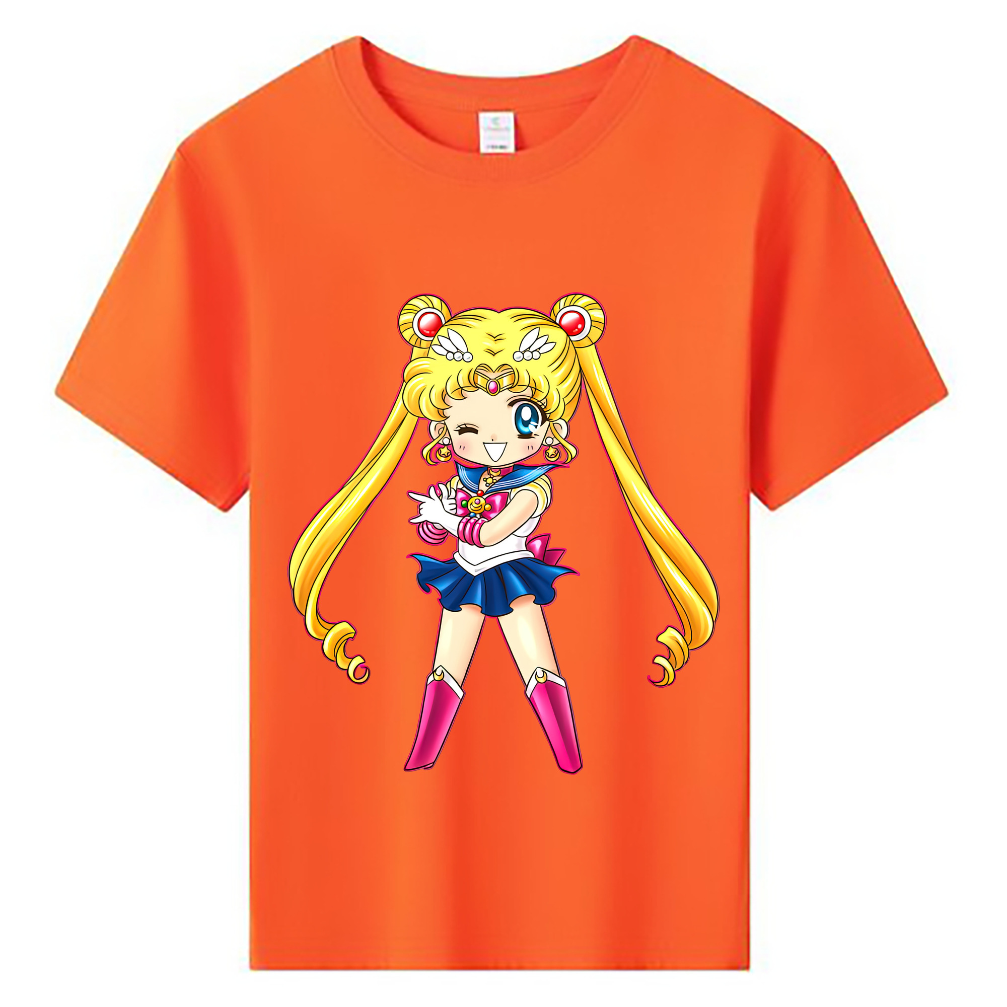 （画像用） 美少女戦士セーラームーン 月野 うさぎ つきの うさぎ Sailor Moon Tsukino Usagi 綿100％キッズTシャツ（フロントプリント）