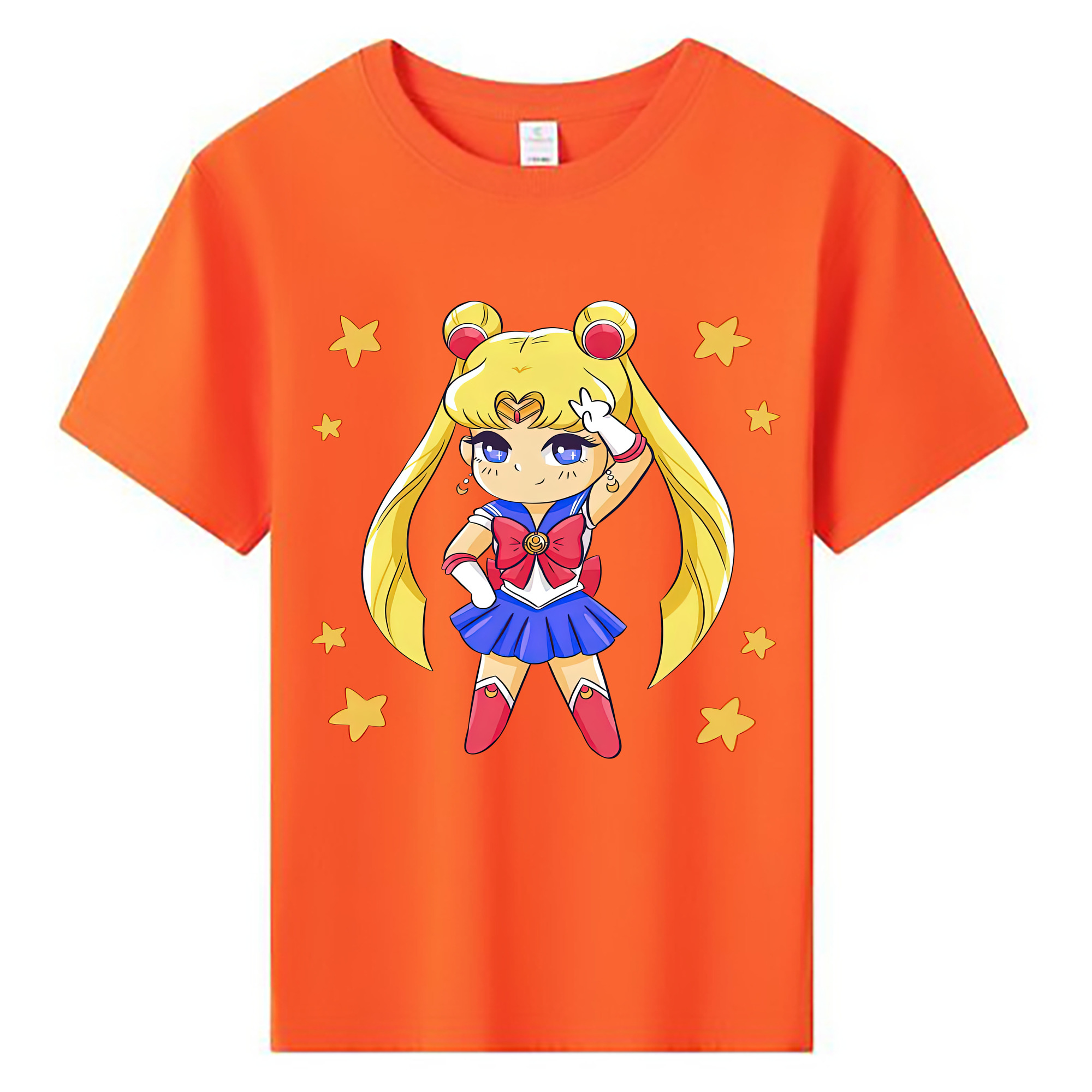 （画像用） 美少女戦士セーラームーン 月野 うさぎ つきの うさぎ Sailor Moon Tsukino Usagi 綿100％キッズTシャツ（フロントプリント）
