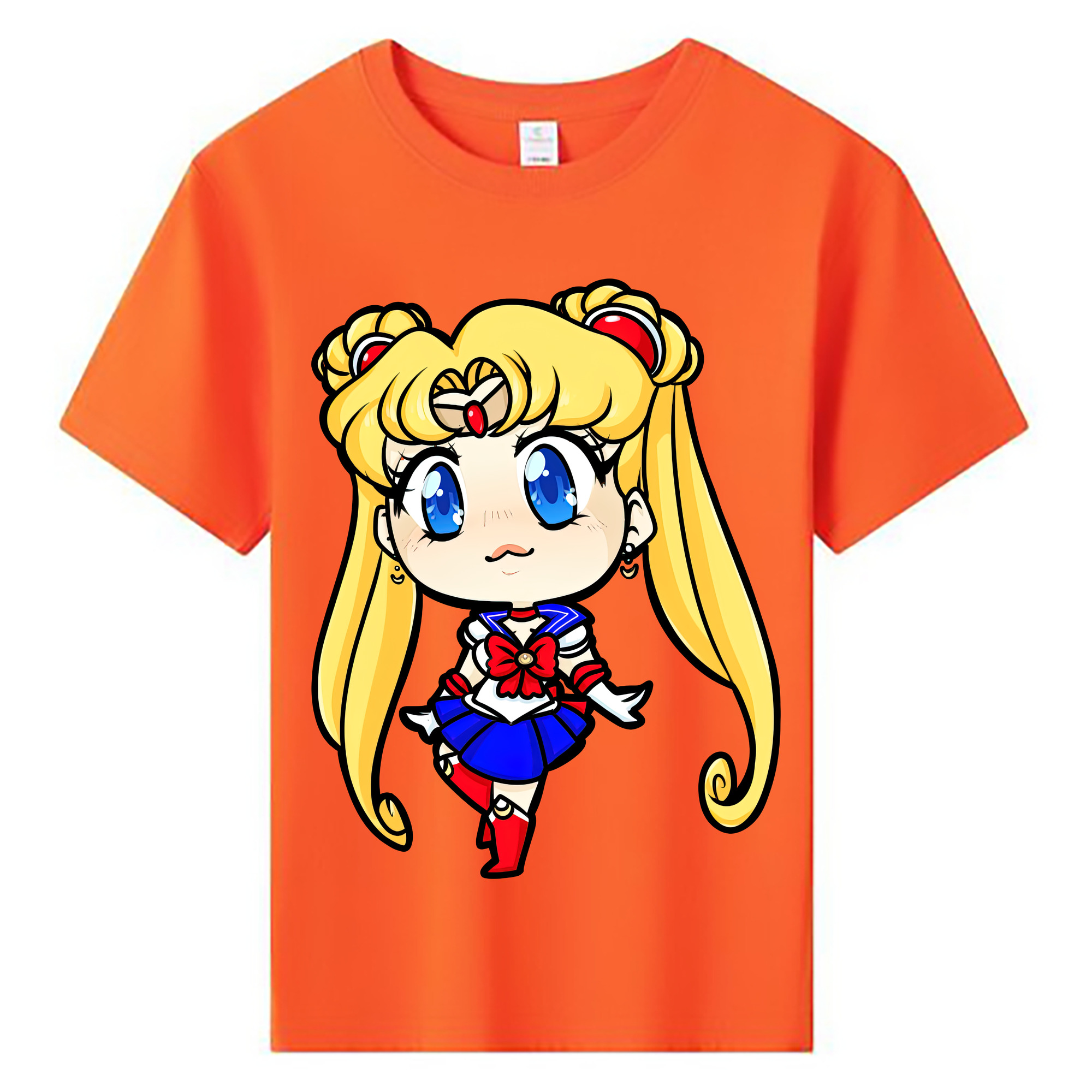 （画像用） 美少女戦士セーラームーン 月野 うさぎ つきの うさぎ Sailor Moon Tsukino Usagi 綿100％キッズTシャツ（フロントプリント）