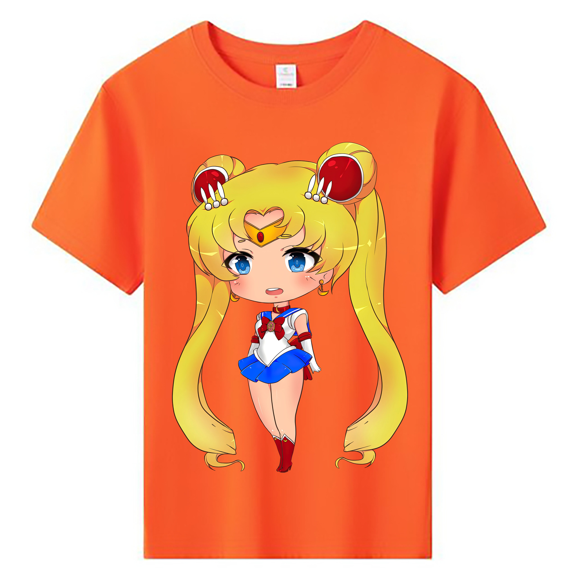 （画像用） 美少女戦士セーラームーン 月野 うさぎ つきの うさぎ Sailor Moon Tsukino Usagi 綿100％キッズTシャツ（フロントプリント）