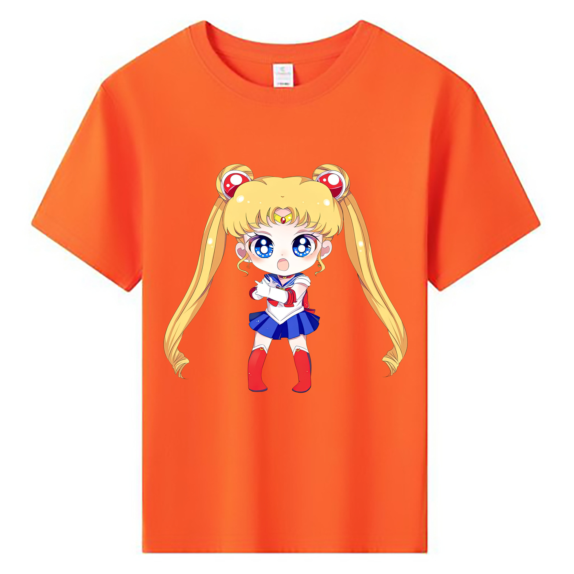 （画像用） 美少女戦士セーラームーン 月野 うさぎ つきの うさぎ Sailor Moon Tsukino Usagi 綿100％キッズTシャツ（フロントプリント）