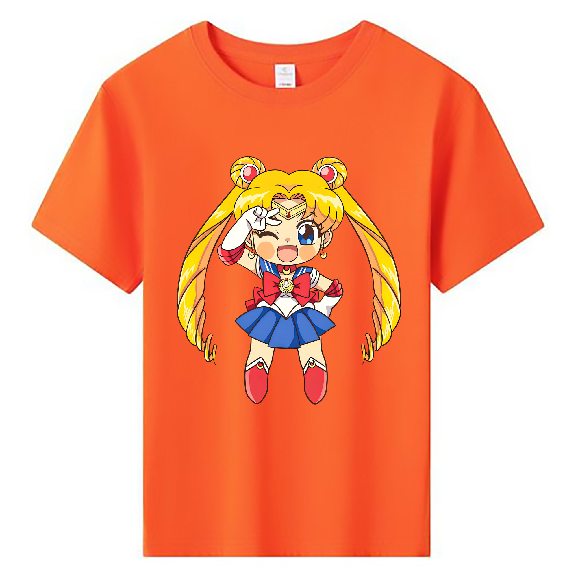 （画像用） 美少女戦士セーラームーン 月野 うさぎ つきの うさぎ Sailor Moon Tsukino Usagi 綿100％キッズTシャツ（フロントプリント）
