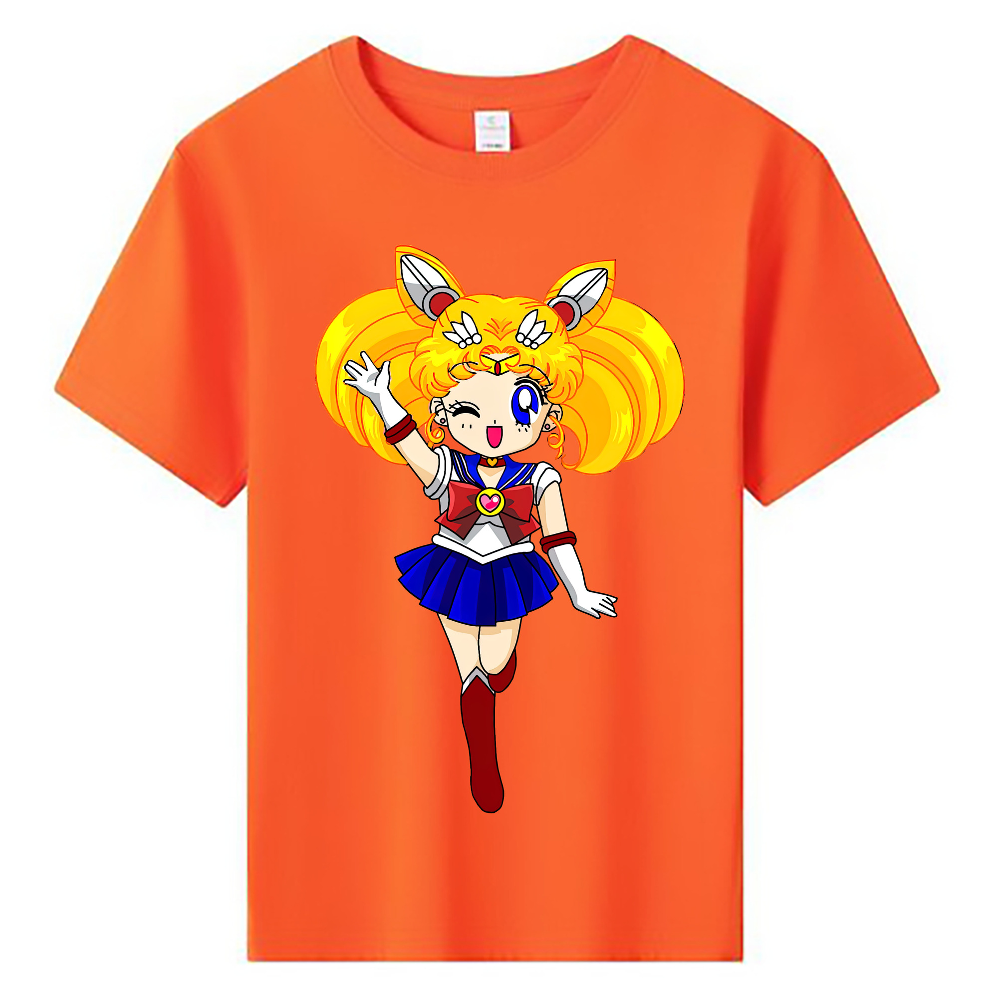 （画像用） 美少女戦士セーラームーン 月野 うさぎ つきの うさぎ Sailor Moon Tsukino Usagi 綿100％キッズTシャツ（フロントプリント）