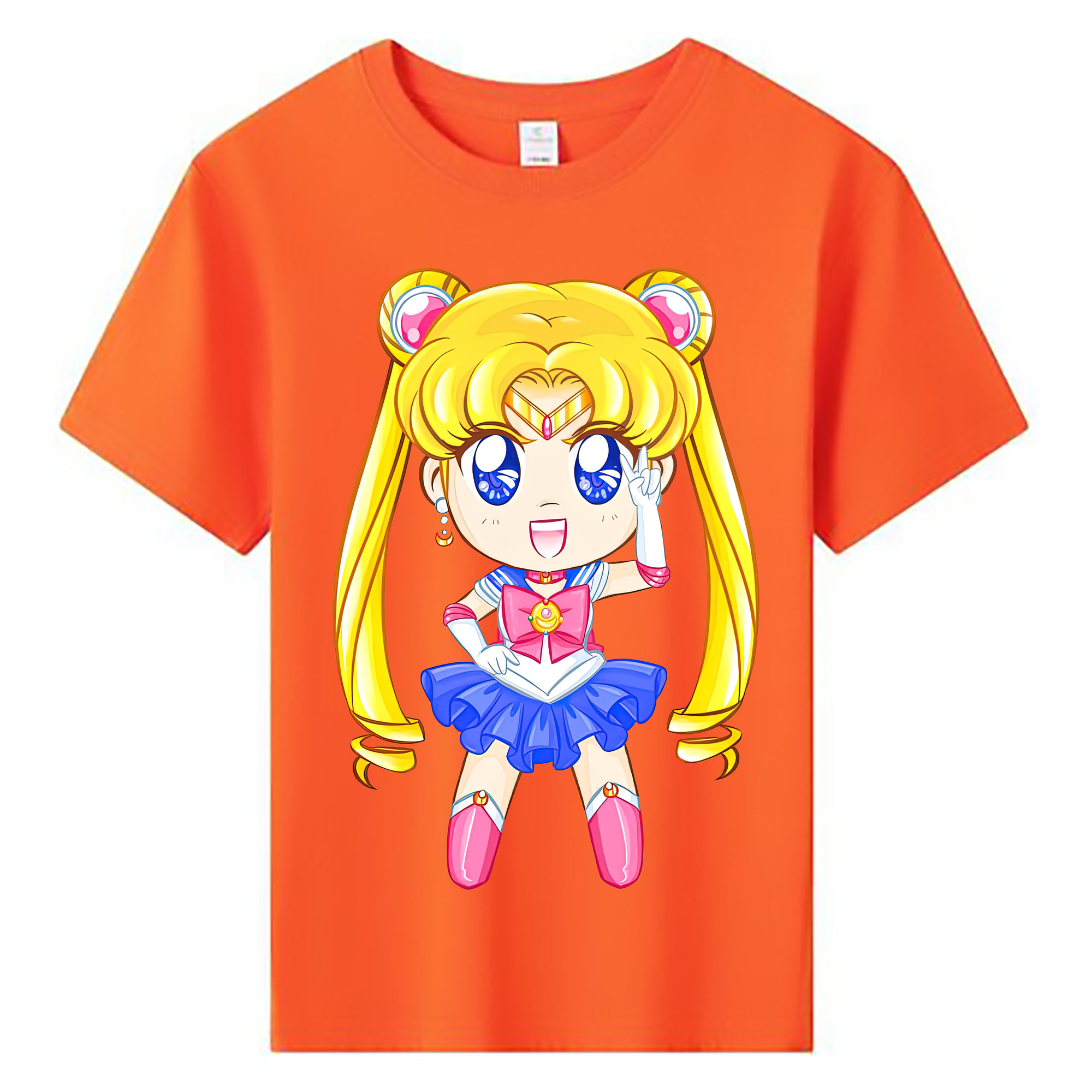 （画像用） 美少女戦士セーラームーン 月野 うさぎ つきの うさぎ Sailor Moon Tsukino Usagi 綿100％キッズTシャツ（フロントプリント）