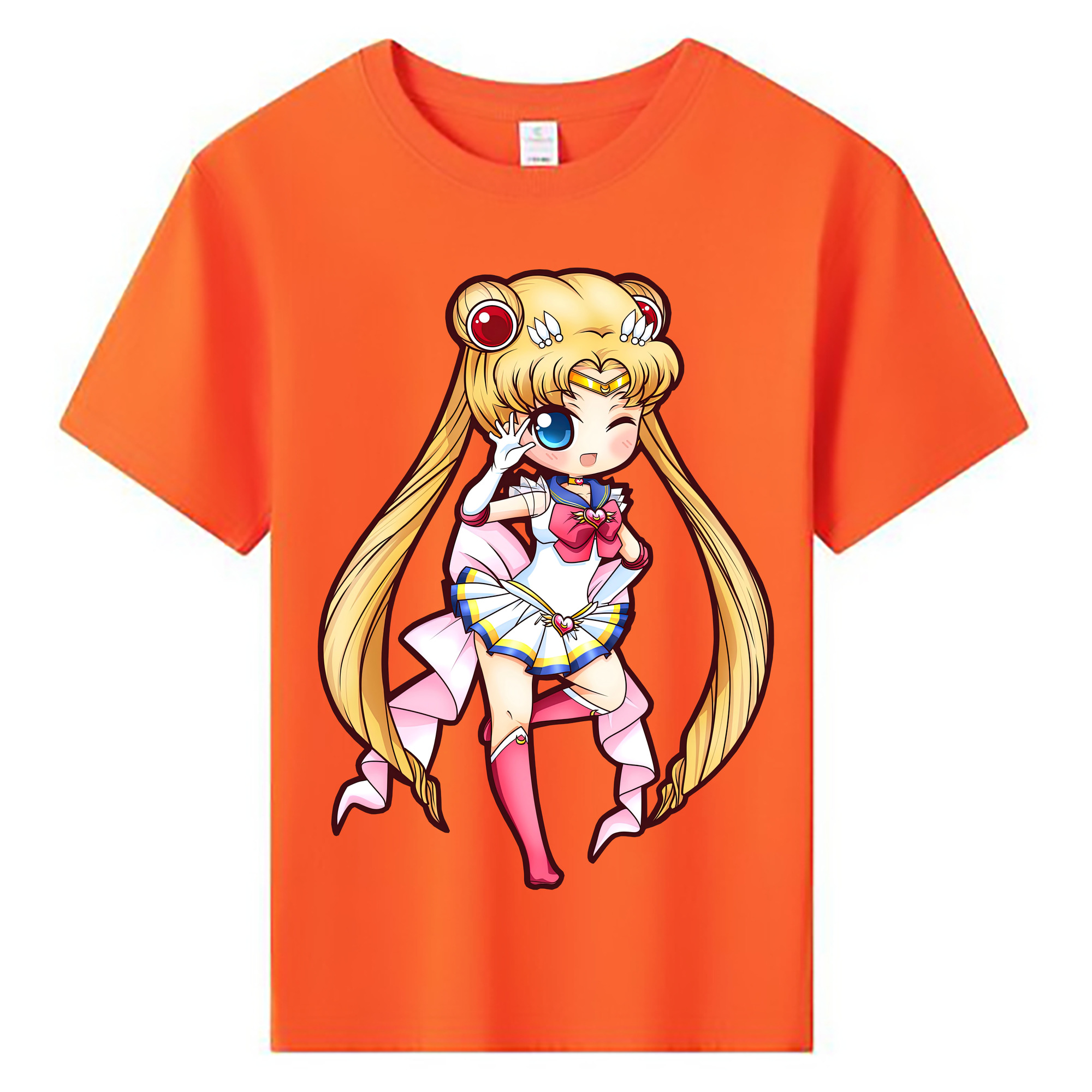 （画像用） 美少女戦士セーラームーン 月野 うさぎ つきの うさぎ Sailor Moon Tsukino Usagi 綿100％キッズTシャツ（フロントプリント）