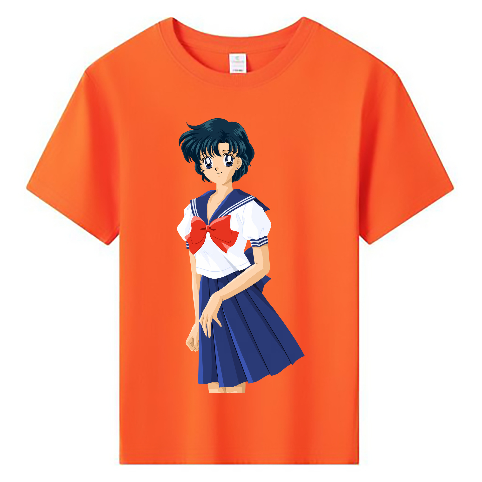 （画像用） 美少女戦士セーラームーン 水野 亜美 みずの あみ Sailor Moon Mizuno Ami 綿100％キッズTシャツ（フロントプリント）