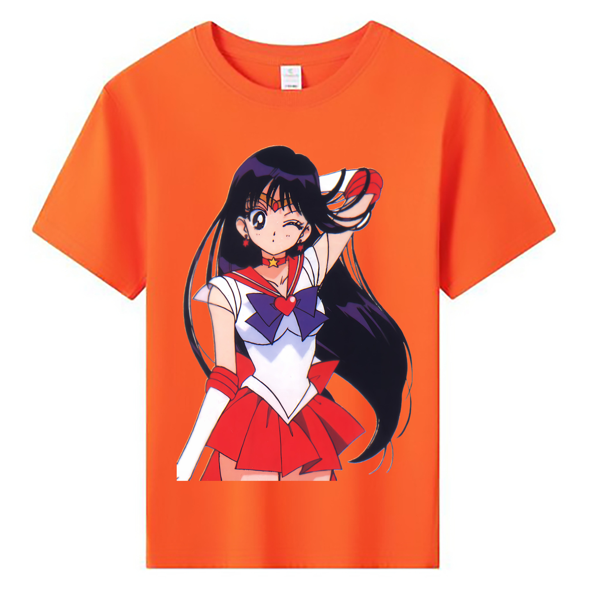 （画像用） 美少女戦士セーラームーン 火野レイ ひの レイ Sailor Moon Hino Rei （セーラーマーズ,Sailor Mars） 綿100％キッズTシャツ（フロントプリント）