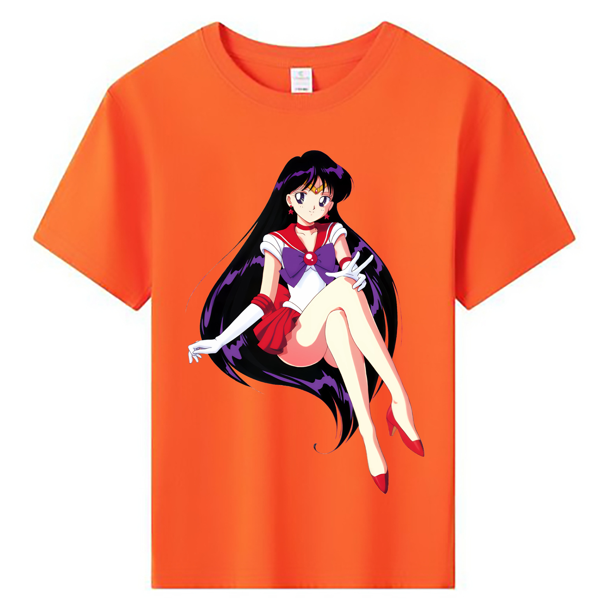 （画像用） 美少女戦士セーラームーン 火野レイ ひの レイ Sailor Moon Hino Rei （セーラーマーズ,Sailor Mars） 綿100％キッズTシャツ（フロントプリント）
