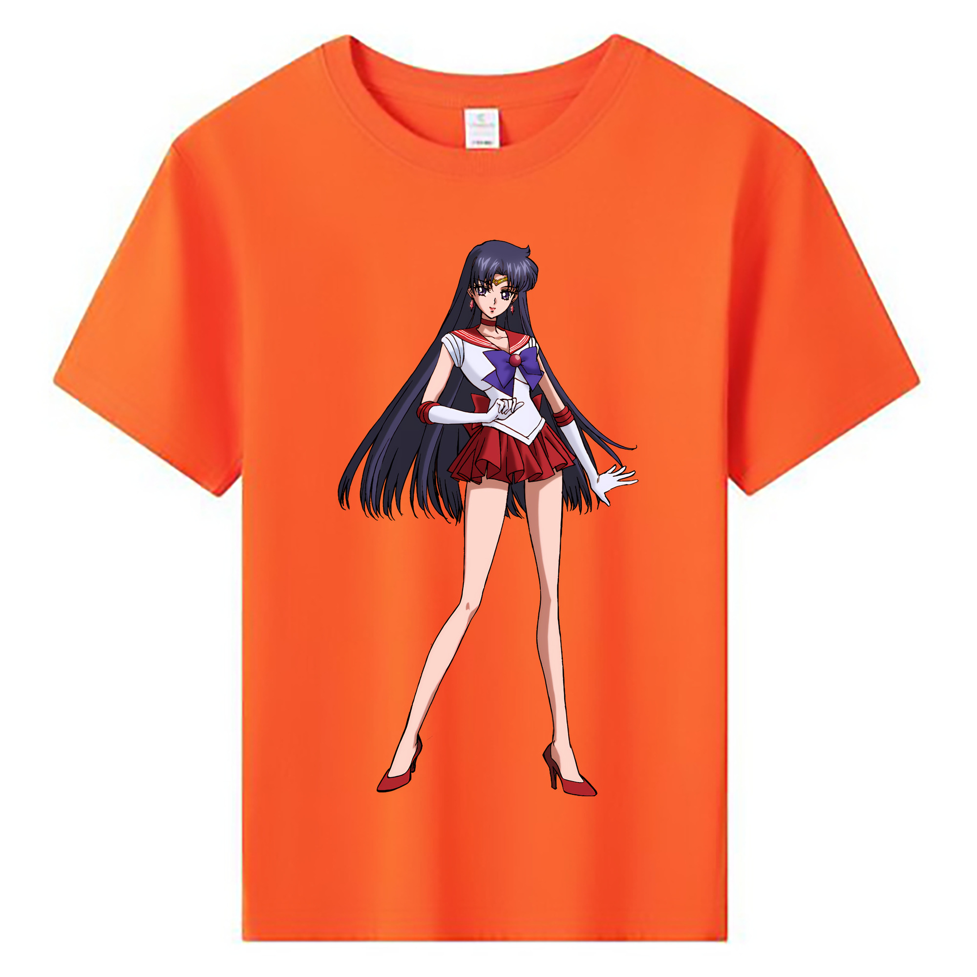 （画像用） 美少女戦士セーラームーン 火野レイ ひの レイ Sailor Moon Hino Rei （セーラーマーズ,Sailor Mars） 綿100％キッズTシャツ（フロントプリント）