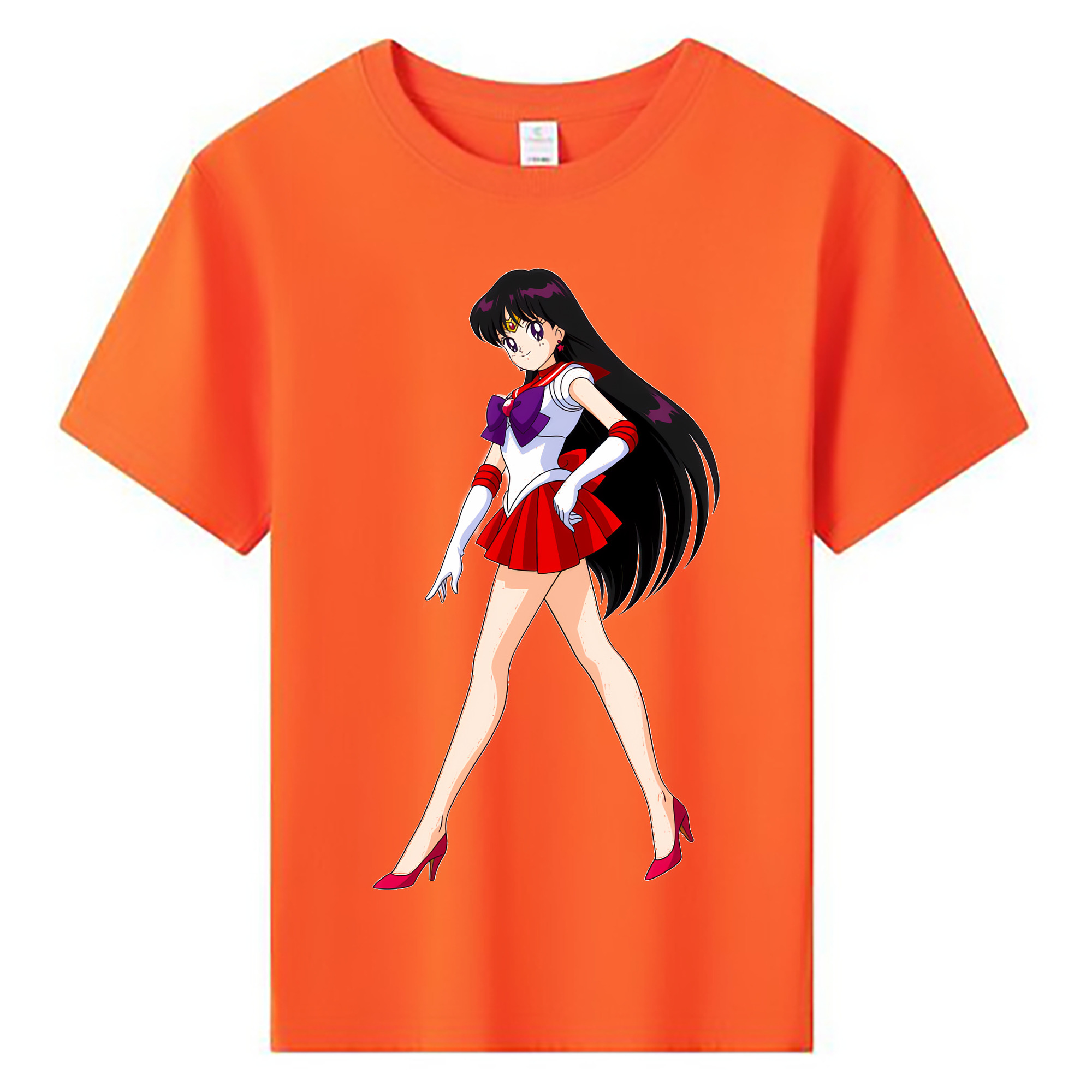（画像用） 美少女戦士セーラームーン 火野レイ ひの レイ Sailor Moon Hino Rei （セーラーマーズ,Sailor Mars） 綿100％キッズTシャツ（フロントプリント）