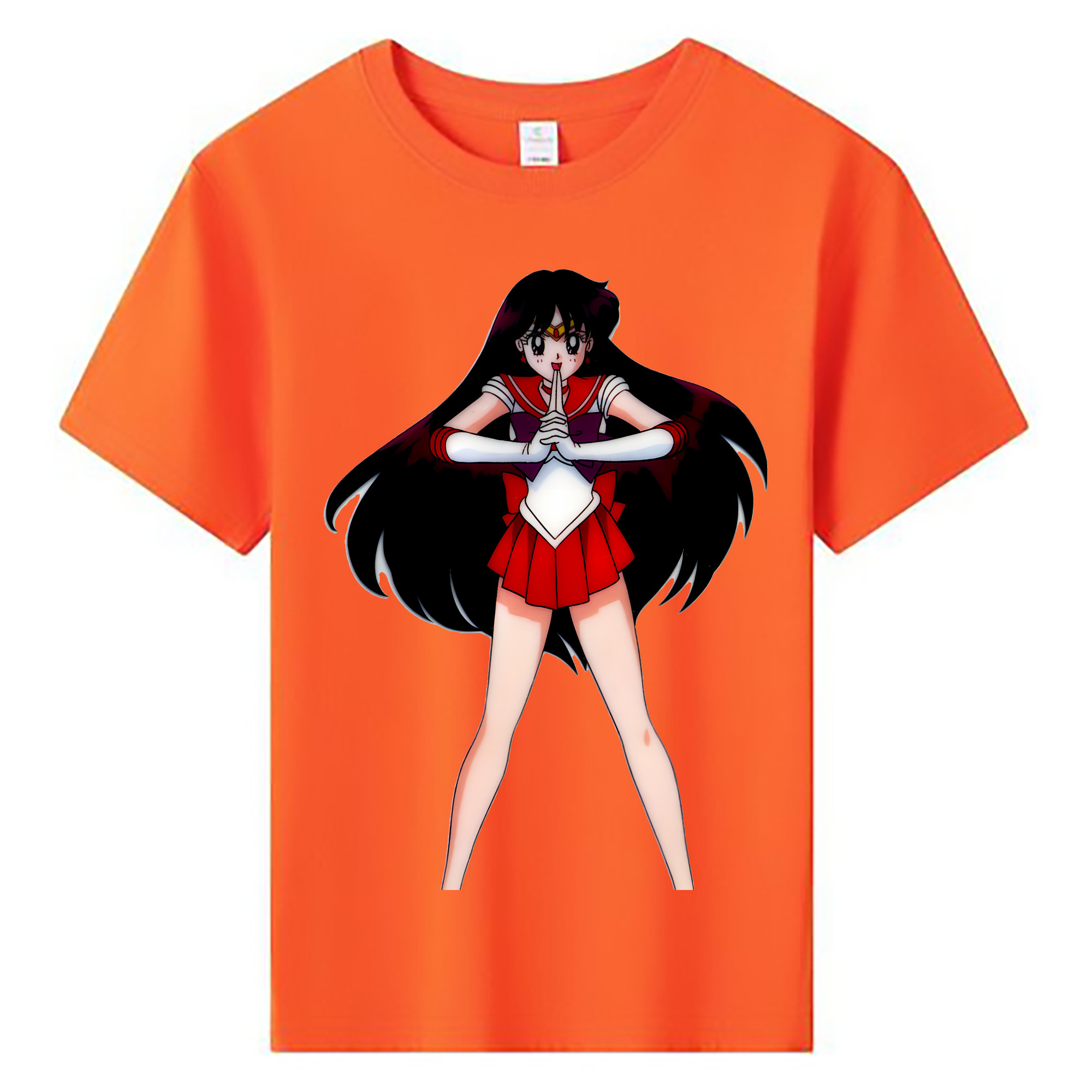 （画像用） 美少女戦士セーラームーン 火野レイ ひの レイ Sailor Moon Hino Rei （セーラーマーズ,Sailor Mars） 綿100％キッズTシャツ（フロントプリント）