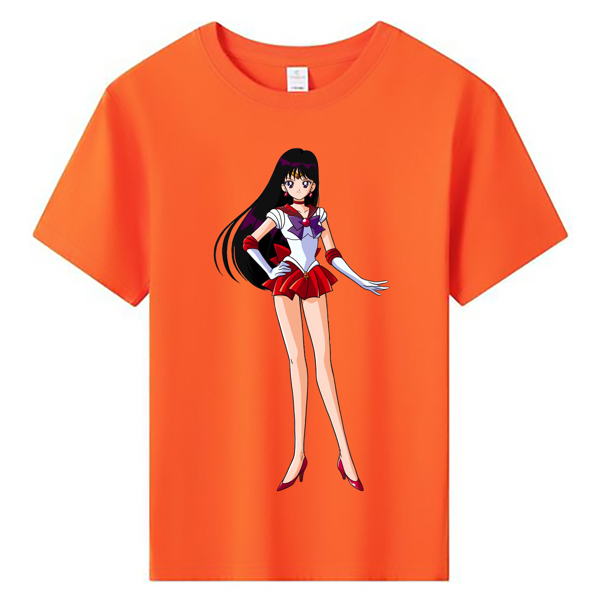 （画像用） 美少女戦士セーラームーン 火野レイ ひの レイ Sailor Moon Hino Rei （セーラーマーズ,Sailor Mars） 綿100％キッズTシャツ（フロントプリント）
