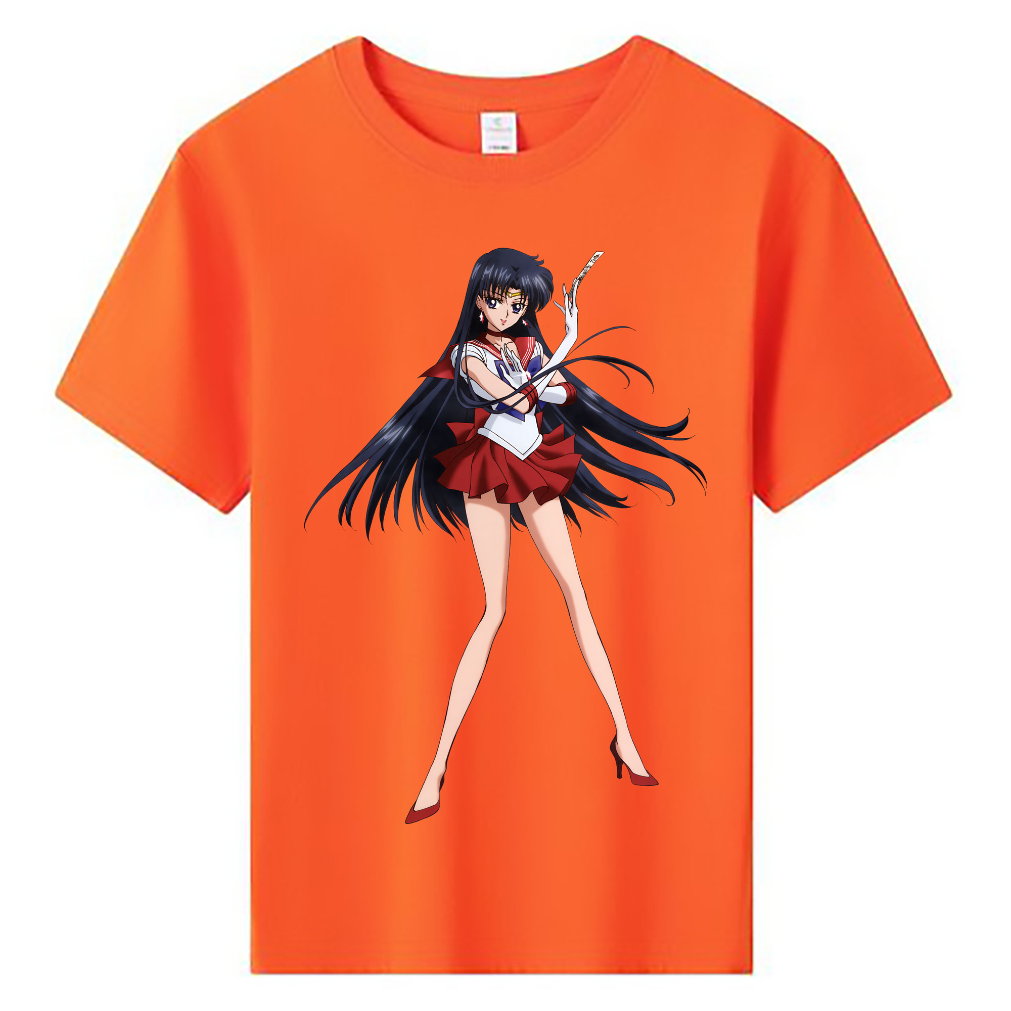 （画像用） 美少女戦士セーラームーン 火野レイ ひの レイ Sailor Moon Hino Rei （セーラーマーズ,Sailor Mars） 綿100％キッズTシャツ（フロントプリント）