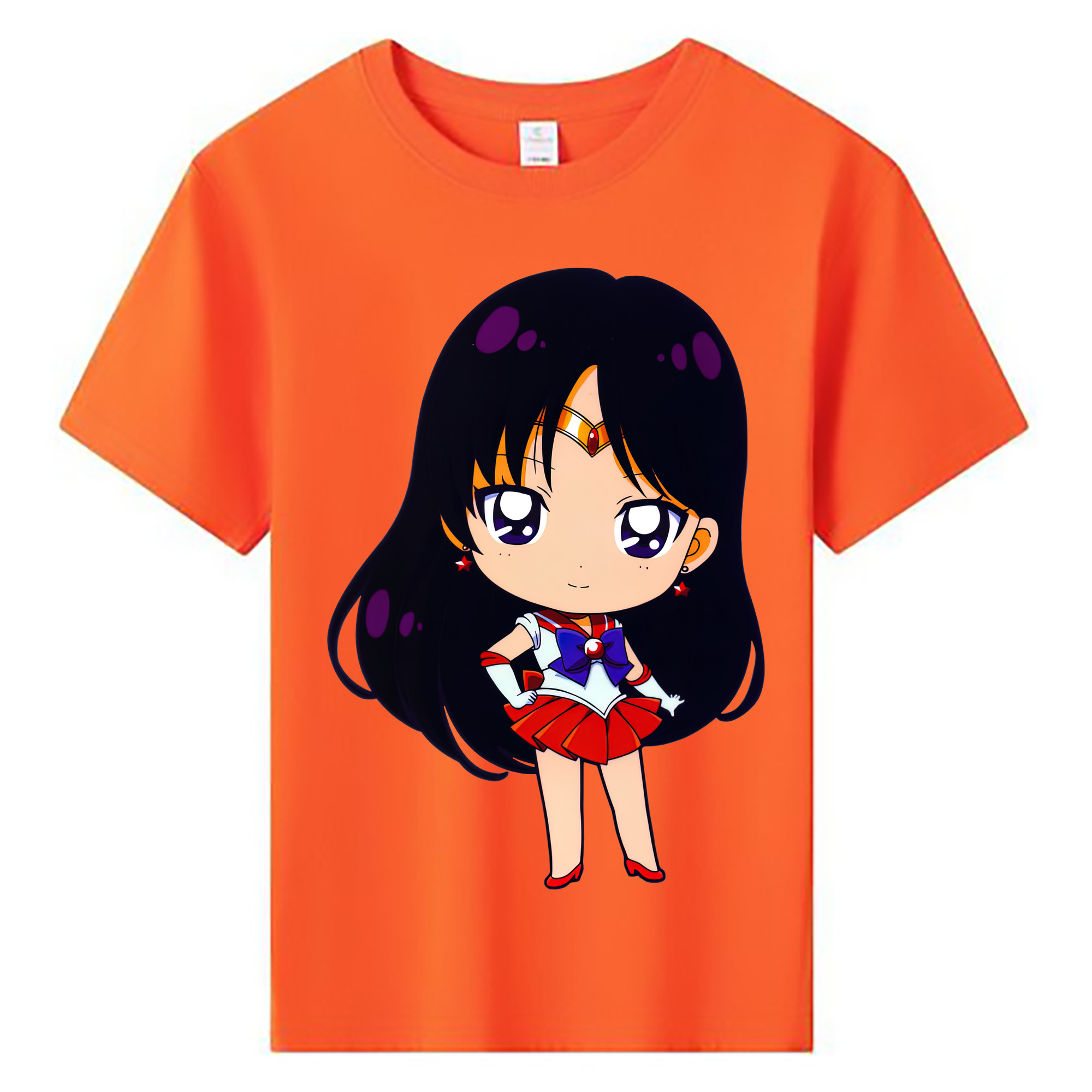 （画像用） 美少女戦士セーラームーン 火野レイ ひの レイ Sailor Moon Hino Rei （セーラーマーズ,Sailor Mars） 綿100％キッズTシャツ（フロントプリント）