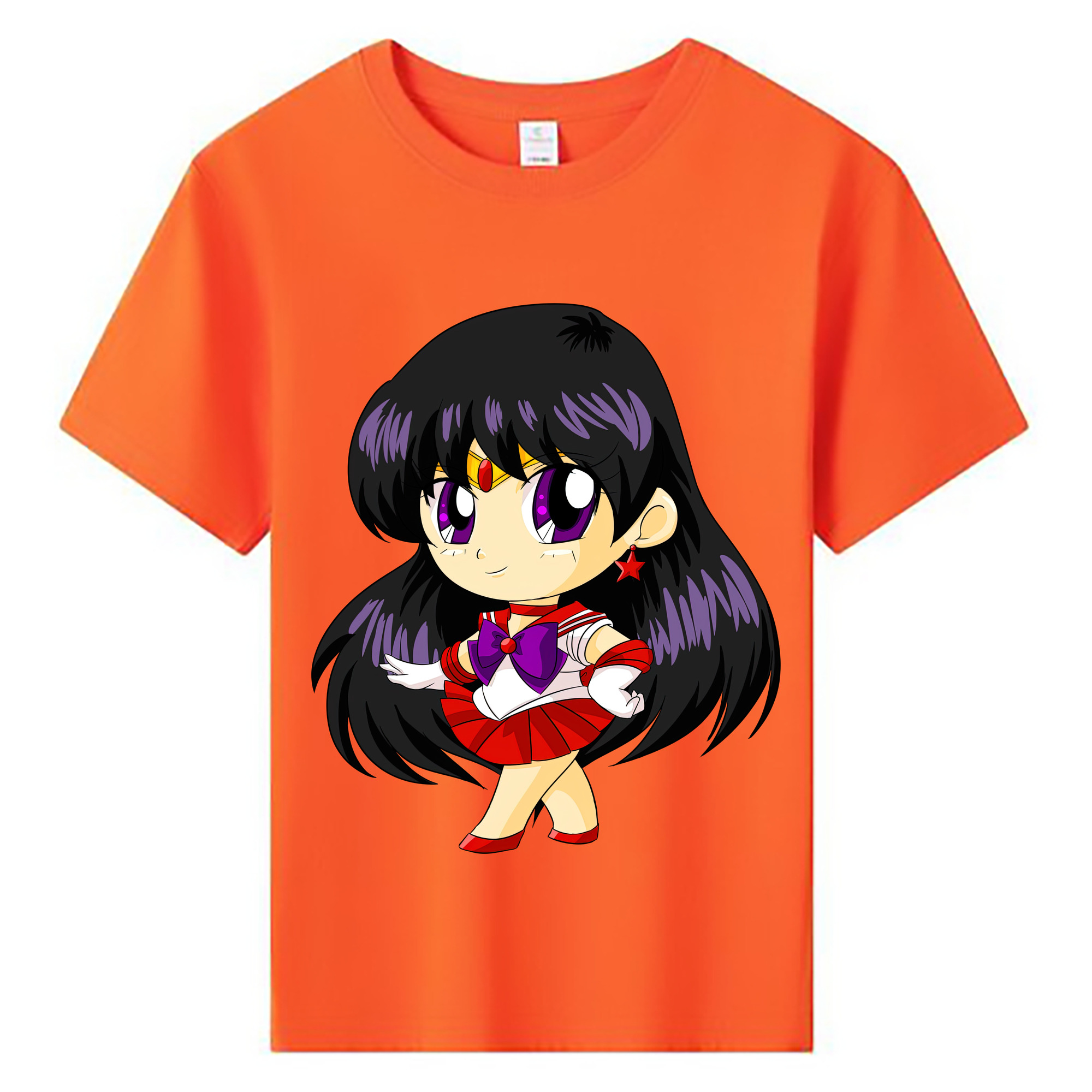 （画像用） 美少女戦士セーラームーン 火野レイ ひの レイ Sailor Moon Hino Rei （セーラーマーズ,Sailor Mars） 綿100％キッズTシャツ（フロントプリント）