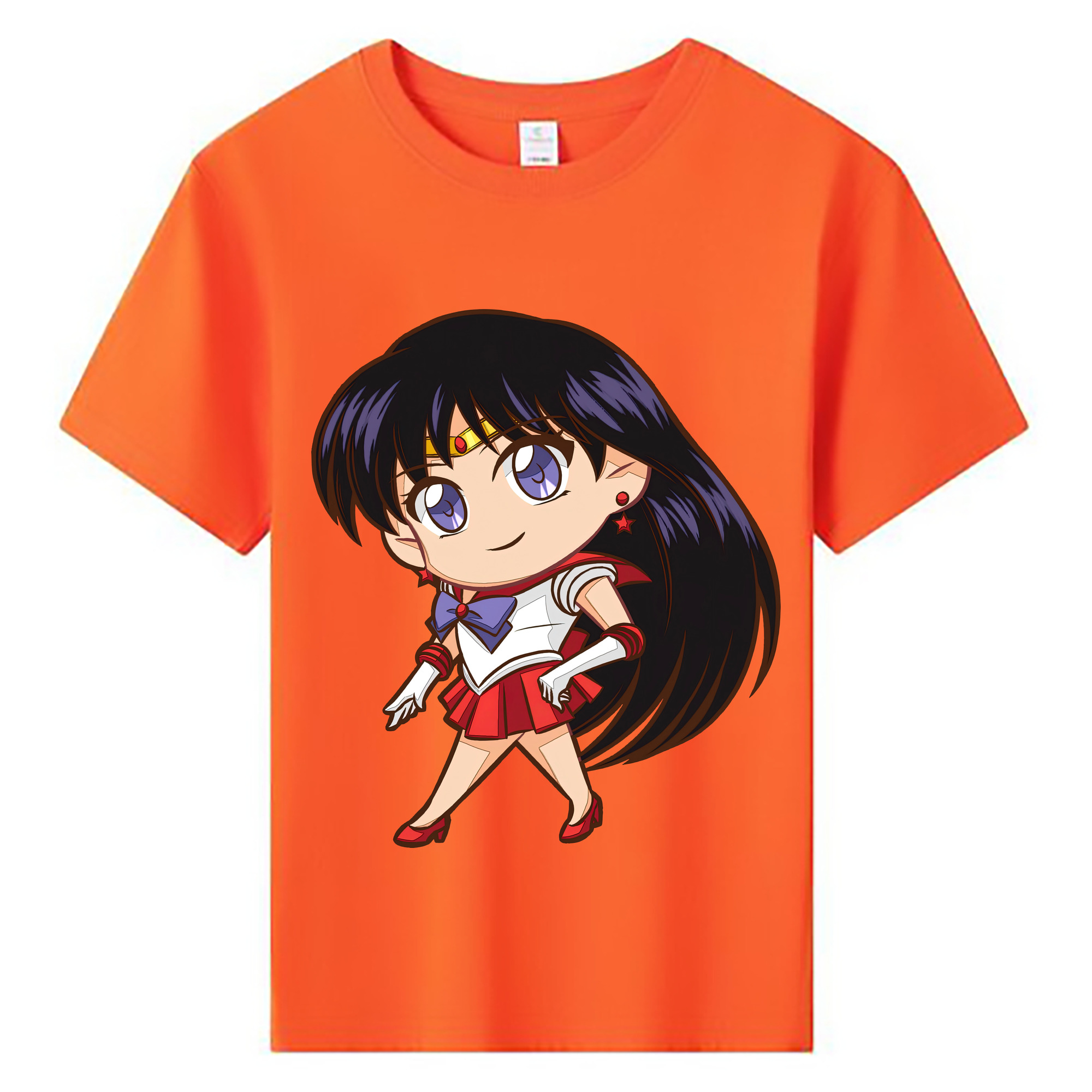 （画像用） 美少女戦士セーラームーン 火野レイ ひの レイ Sailor Moon Hino Rei （セーラーマーズ,Sailor Mars） 綿100％キッズTシャツ（フロントプリント）