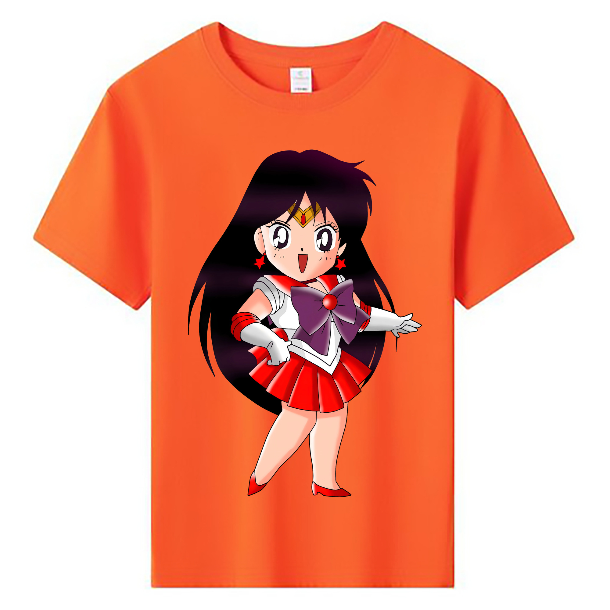 （画像用） 美少女戦士セーラームーン 火野レイ ひの レイ Sailor Moon Hino Rei （セーラーマーズ,Sailor Mars） 綿100％キッズTシャツ（フロントプリント）