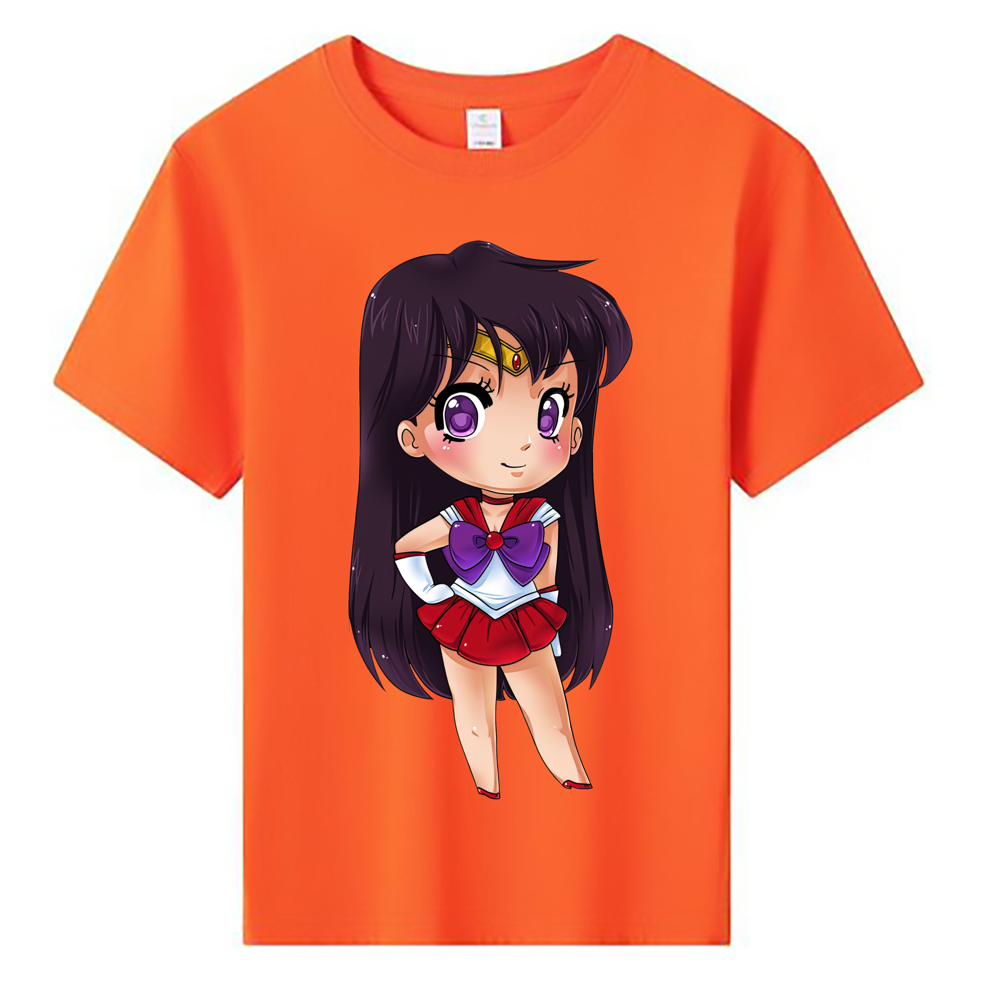 （画像用） 美少女戦士セーラームーン 火野レイ ひの レイ Sailor Moon Hino Rei （セーラーマーズ,Sailor Mars） 綿100％キッズTシャツ（フロントプリント）