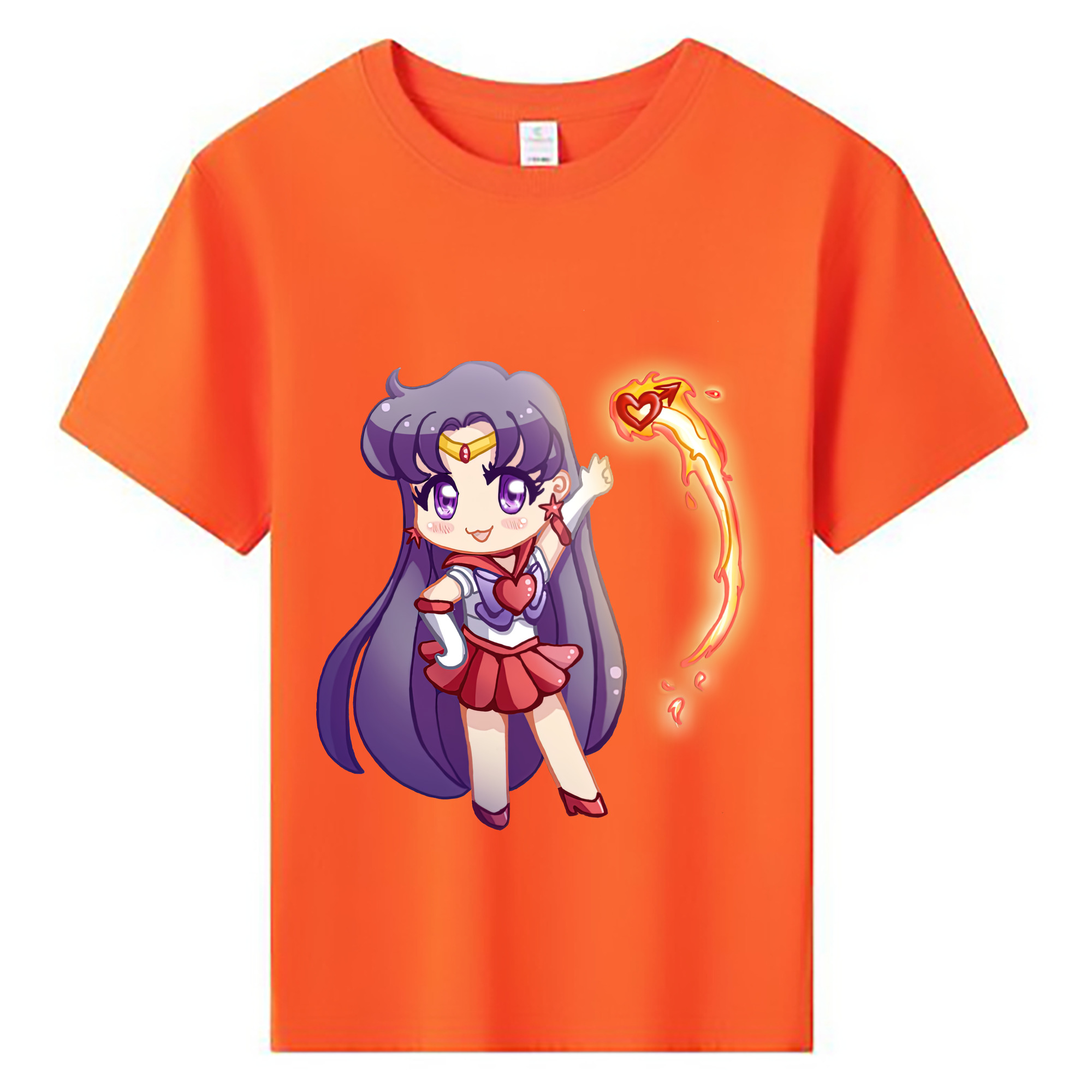 （画像用） 美少女戦士セーラームーン 火野レイ ひの レイ Sailor Moon Hino Rei （セーラーマーズ,Sailor Mars） 綿100％キッズTシャツ（フロントプリント）