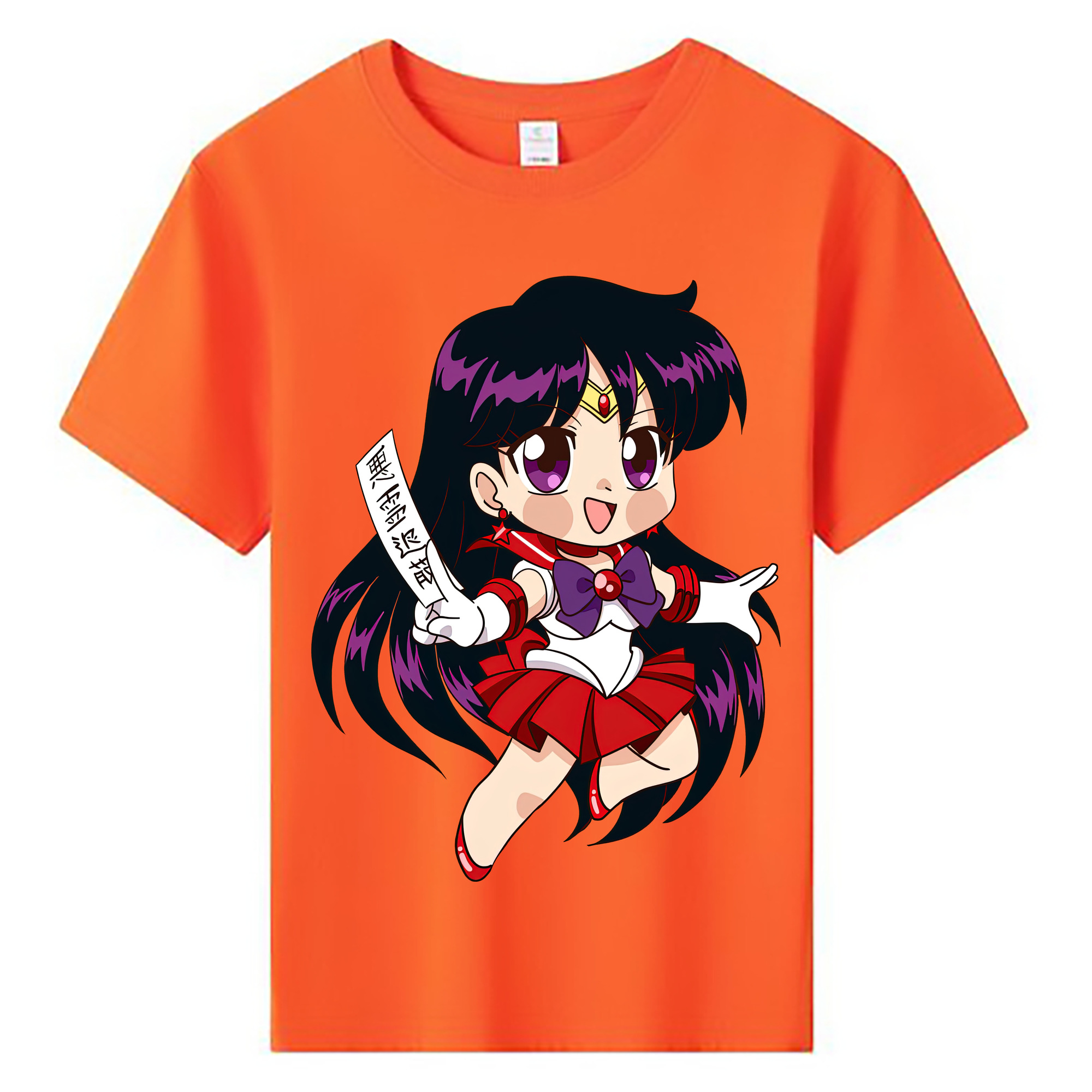 （画像用） 美少女戦士セーラームーン 火野レイ ひの レイ Sailor Moon Hino Rei （セーラーマーズ,Sailor Mars） 綿100％キッズTシャツ（フロントプリント）