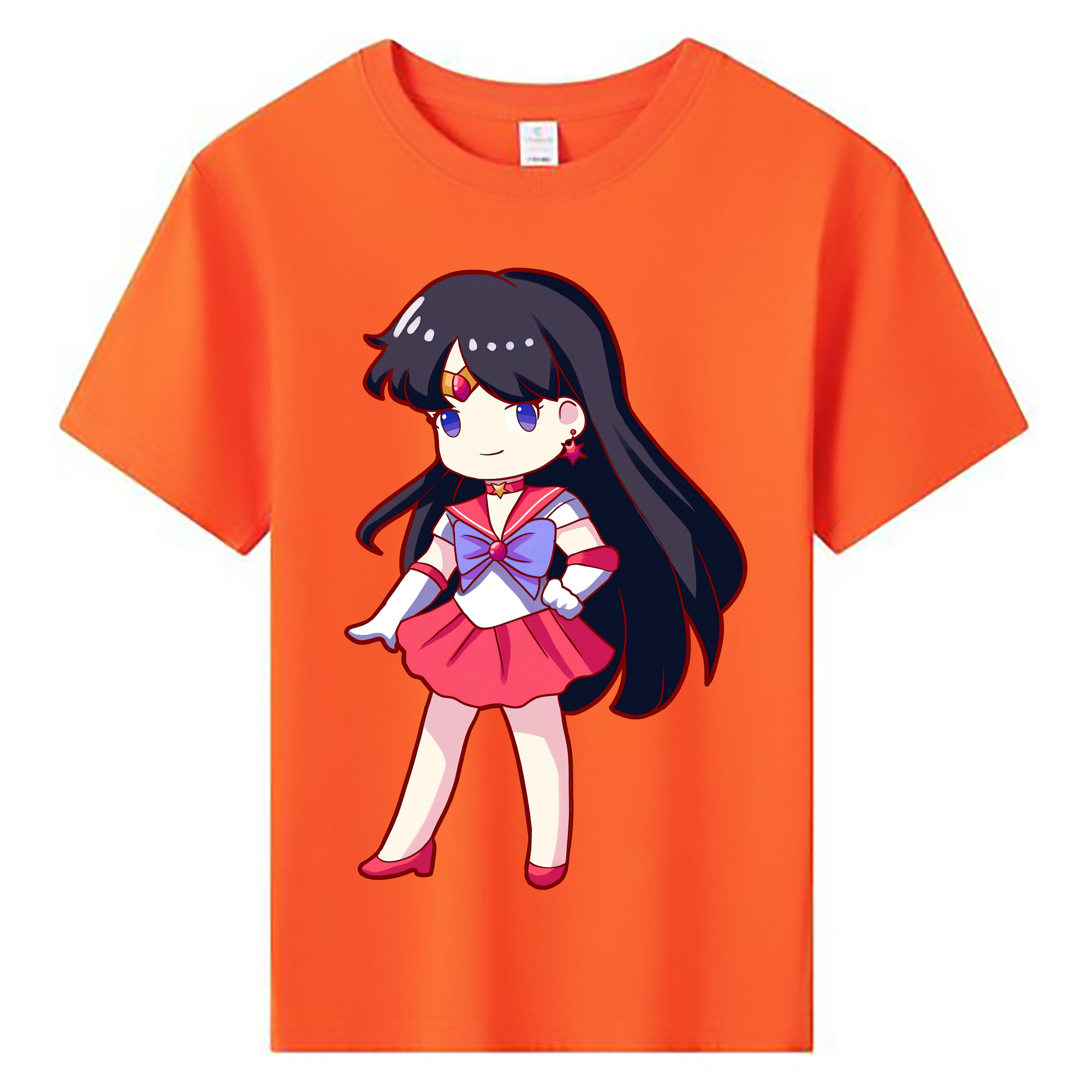 （画像用） 美少女戦士セーラームーン 火野レイ ひの レイ Sailor Moon Hino Rei （セーラーマーズ,Sailor Mars） 綿100％キッズTシャツ（フロントプリント）