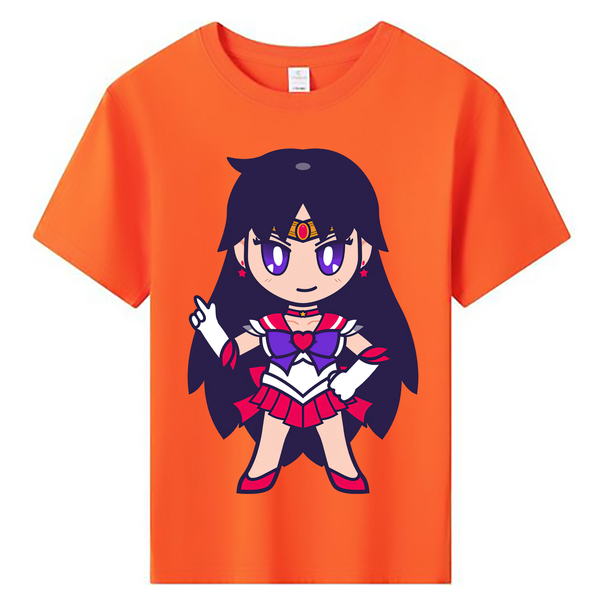 （画像用） 美少女戦士セーラームーン 火野レイ ひの レイ Sailor Moon Hino Rei （セーラーマーズ,Sailor Mars） 綿100％キッズTシャツ（フロントプリント）