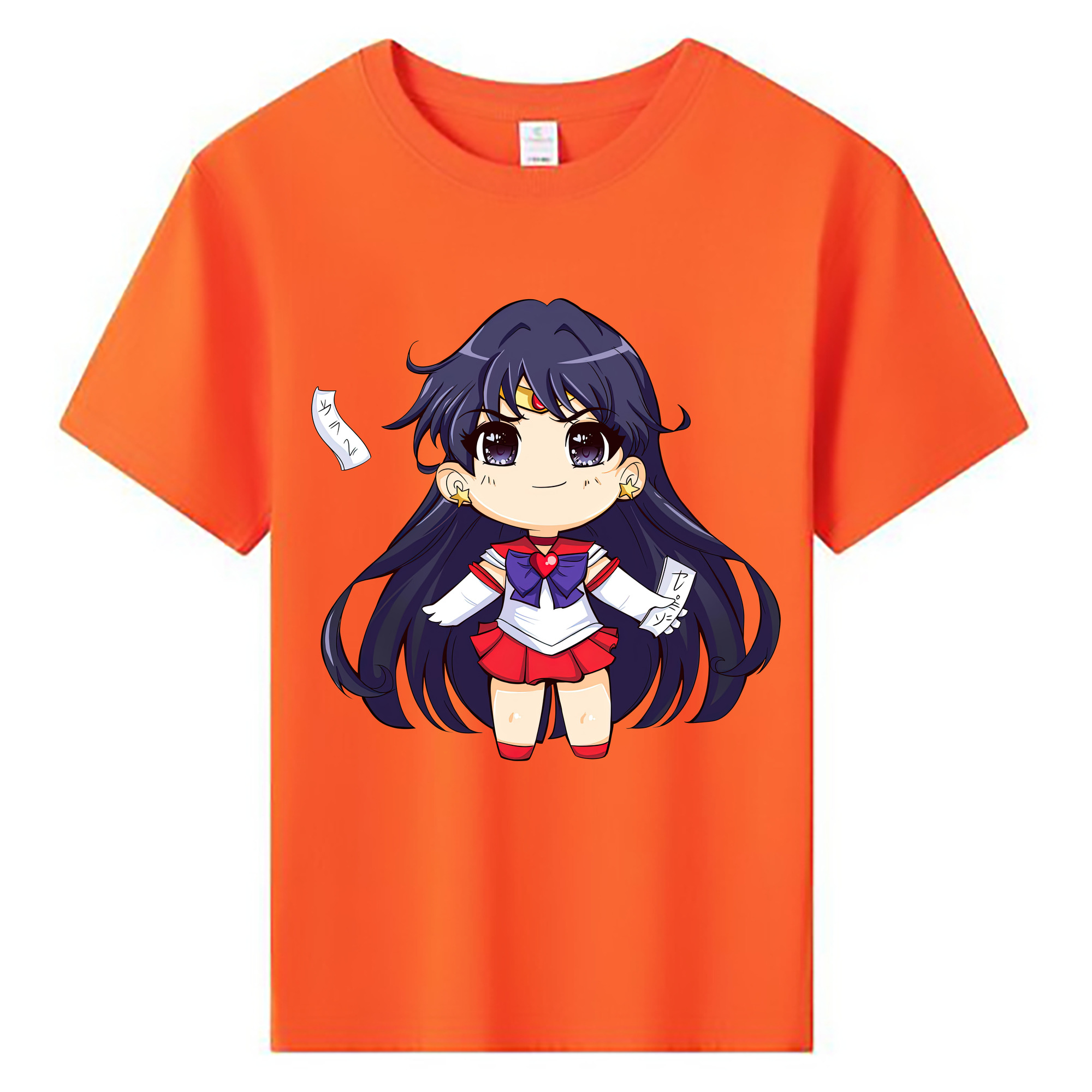 （画像用） 美少女戦士セーラームーン 火野レイ ひの レイ Sailor Moon Hino Rei （セーラーマーズ,Sailor Mars） 綿100％キッズTシャツ（フロントプリント）