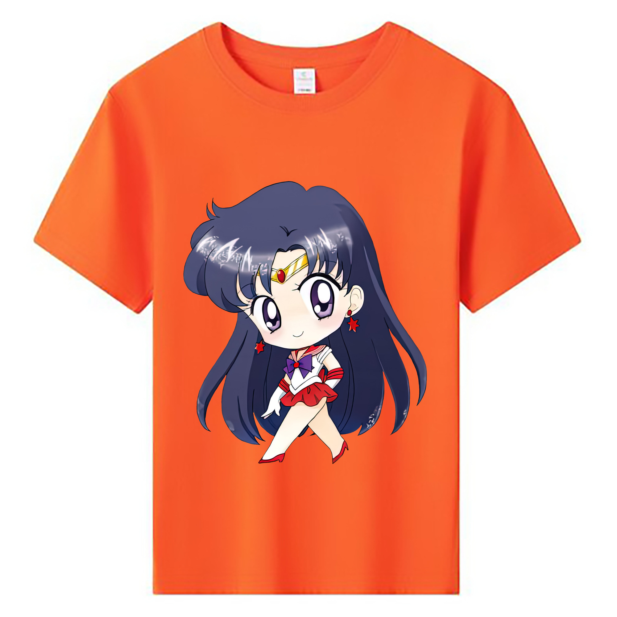 （画像用） 美少女戦士セーラームーン 火野レイ ひの レイ Sailor Moon Hino Rei （セーラーマーズ,Sailor Mars） 綿100％キッズTシャツ（フロントプリント）