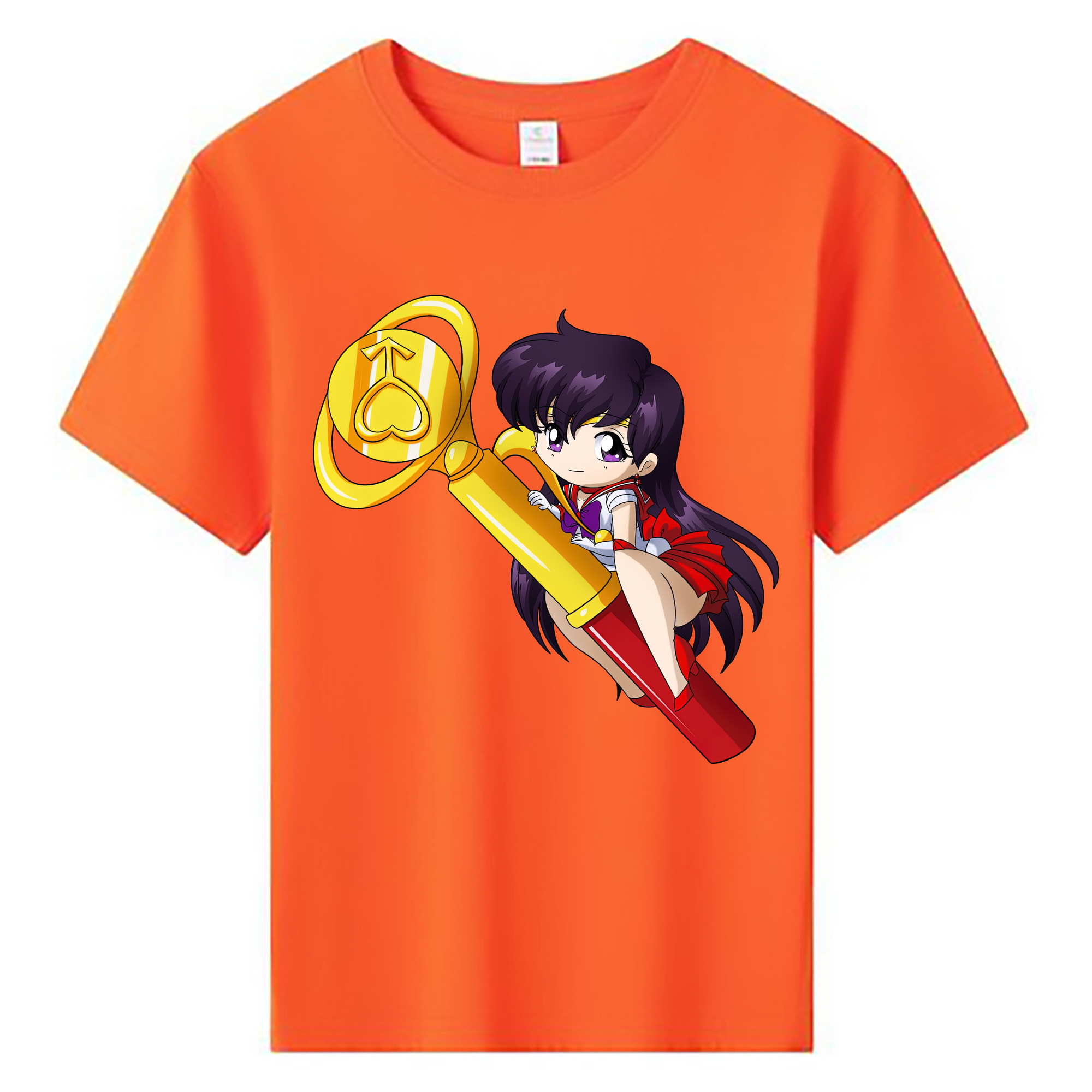 （画像用） 美少女戦士セーラームーン 火野レイ ひの レイ Sailor Moon Hino Rei （セーラーマーズ,Sailor Mars） 綿100％キッズTシャツ（フロントプリント）