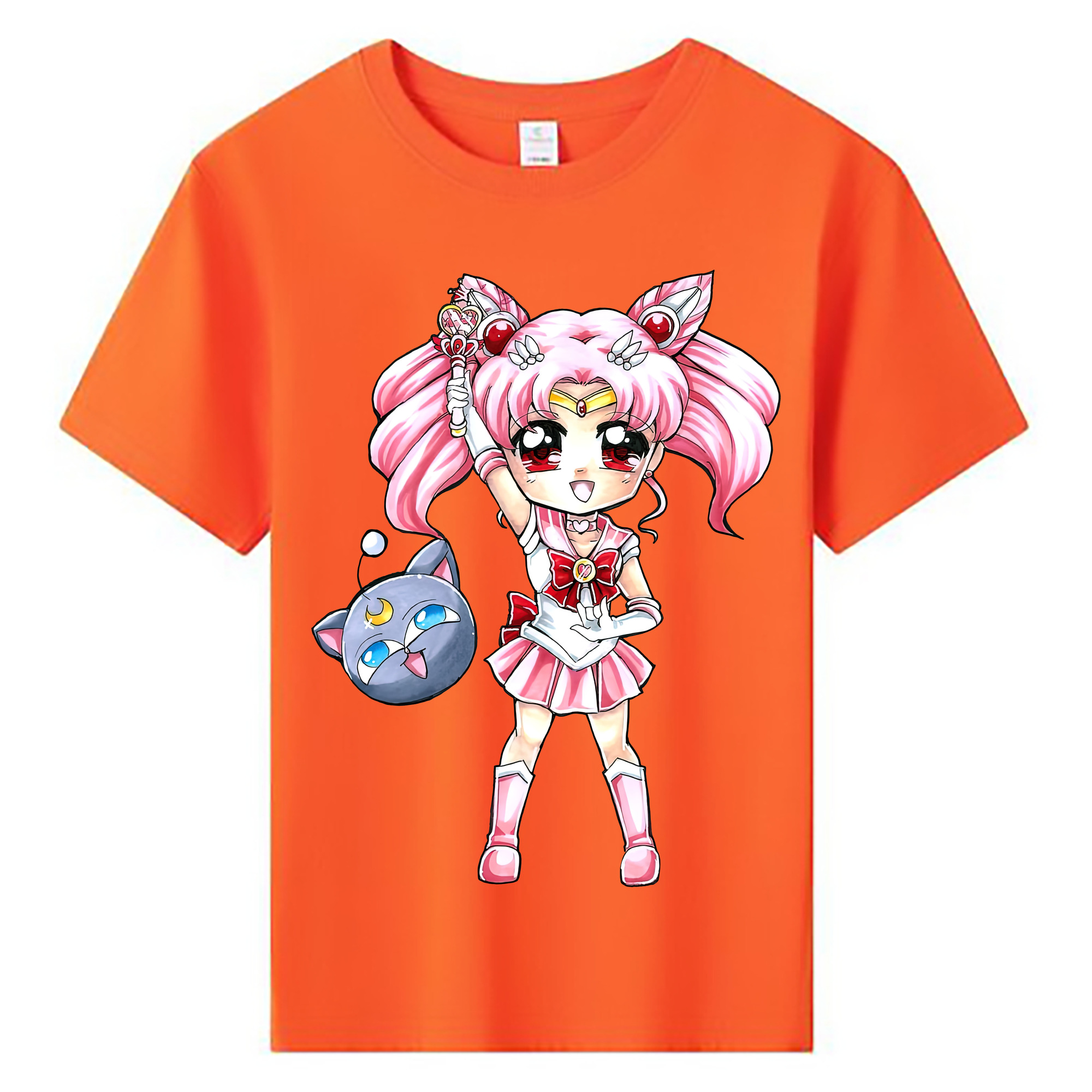 （画像用） 美少女戦士セーラームーン ちびうさ Sailor Moon Chibiusa Tsukino Usagi Small Lady Serenity 綿100％キッズTシャツ（フロントプリント）