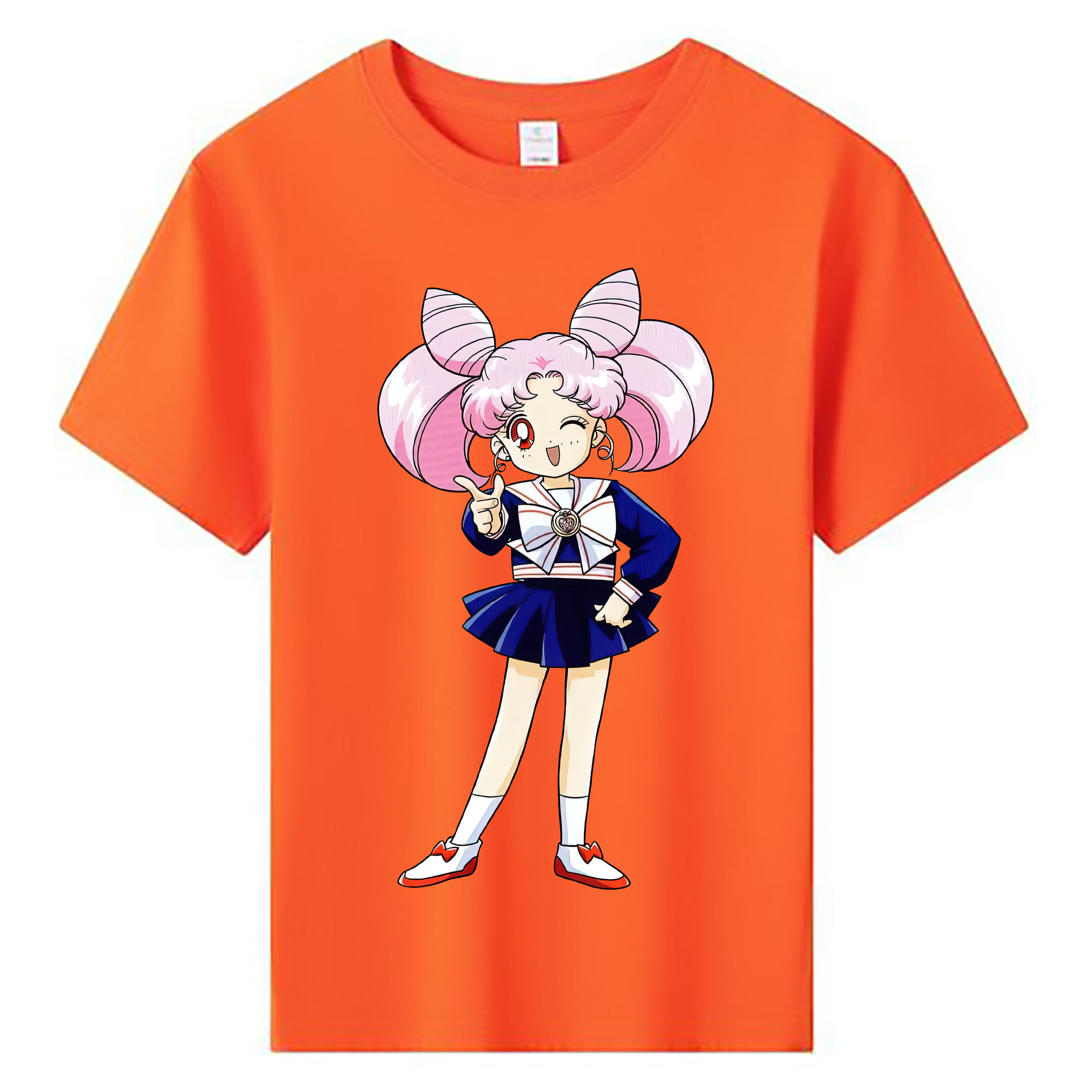 （画像用） 美少女戦士セーラームーン ちびうさ Sailor Moon Chibiusa Tsukino Usagi Small Lady Serenity 綿100％キッズTシャツ（フロントプリント）